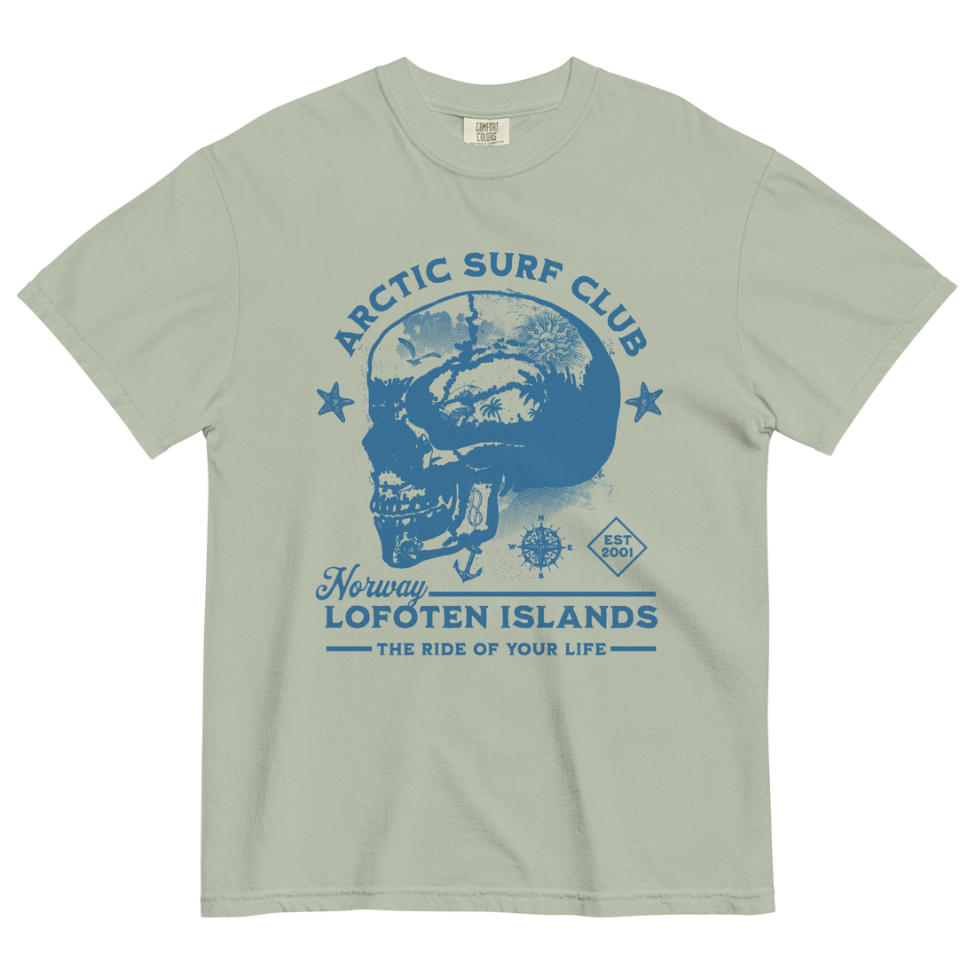 Lofton Islands graphic green t-shirt