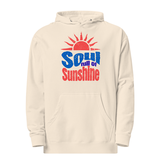 Tan Hoodie with Soul Full Of Sunshine graphic on the front