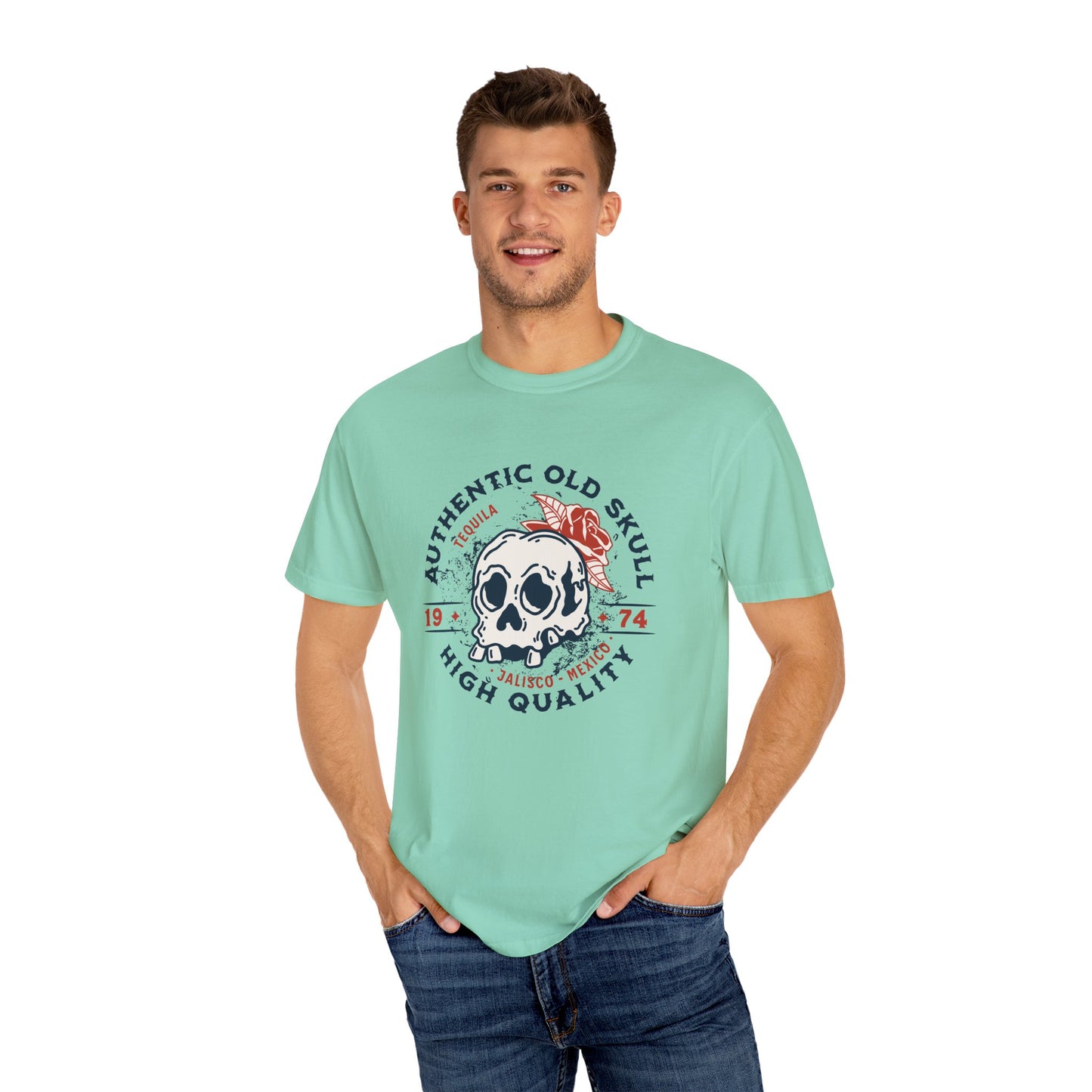 Skull Tequila T-Shirt, Vintage Fashion Tee, Unisex Summer Shirt, Casual Wear Gift, Cool Style for Occasions