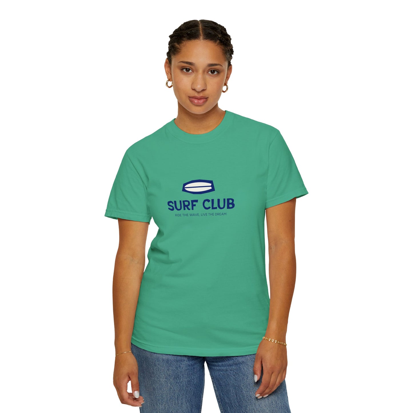 Surf Club Unisex Garment-Dyed T-shirt | Casual Beachwear, Summer Apparel, Surfing Gift, Vacation Outfit, Relaxed Fit