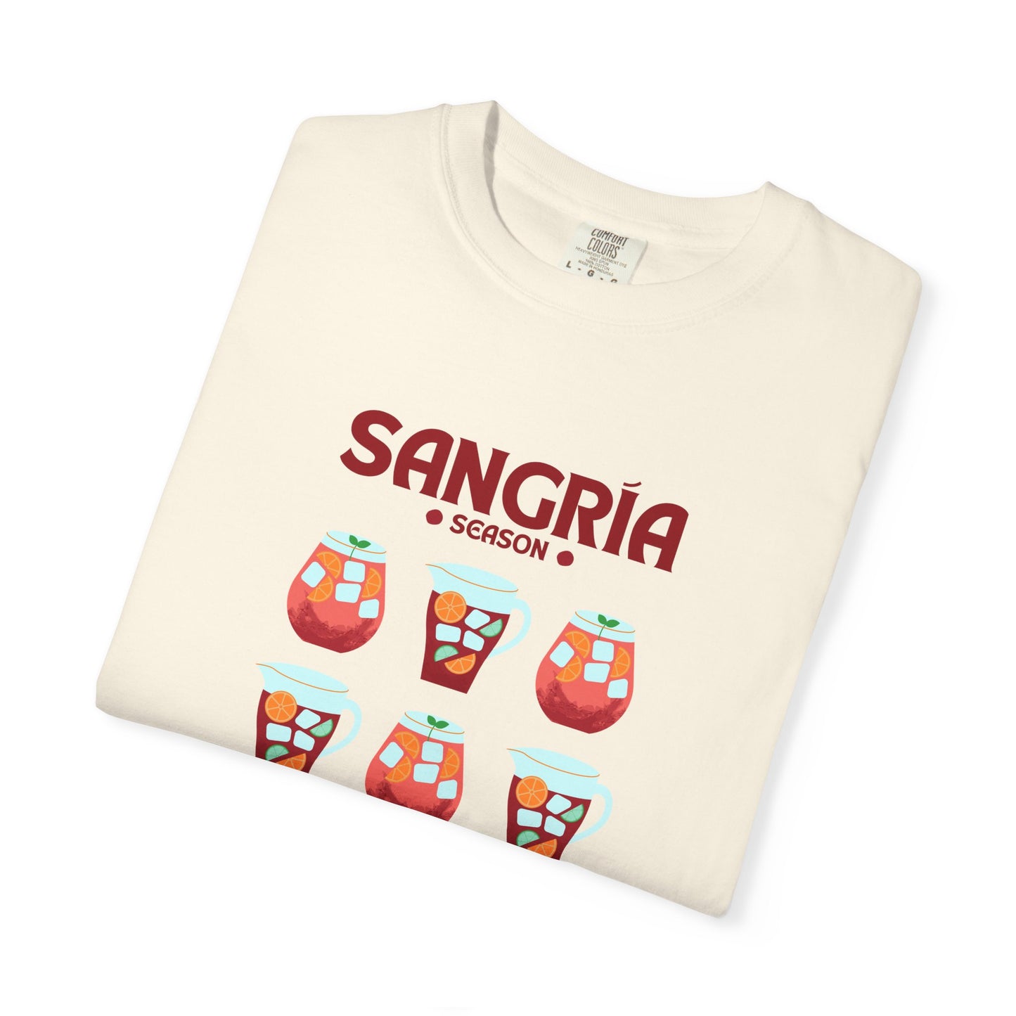 Sangria Season Unisex T-Shirt, Summer Apparel, Party Shirt, Gift for Wine Lovers, Vacation Wear, Fun Casual Tee