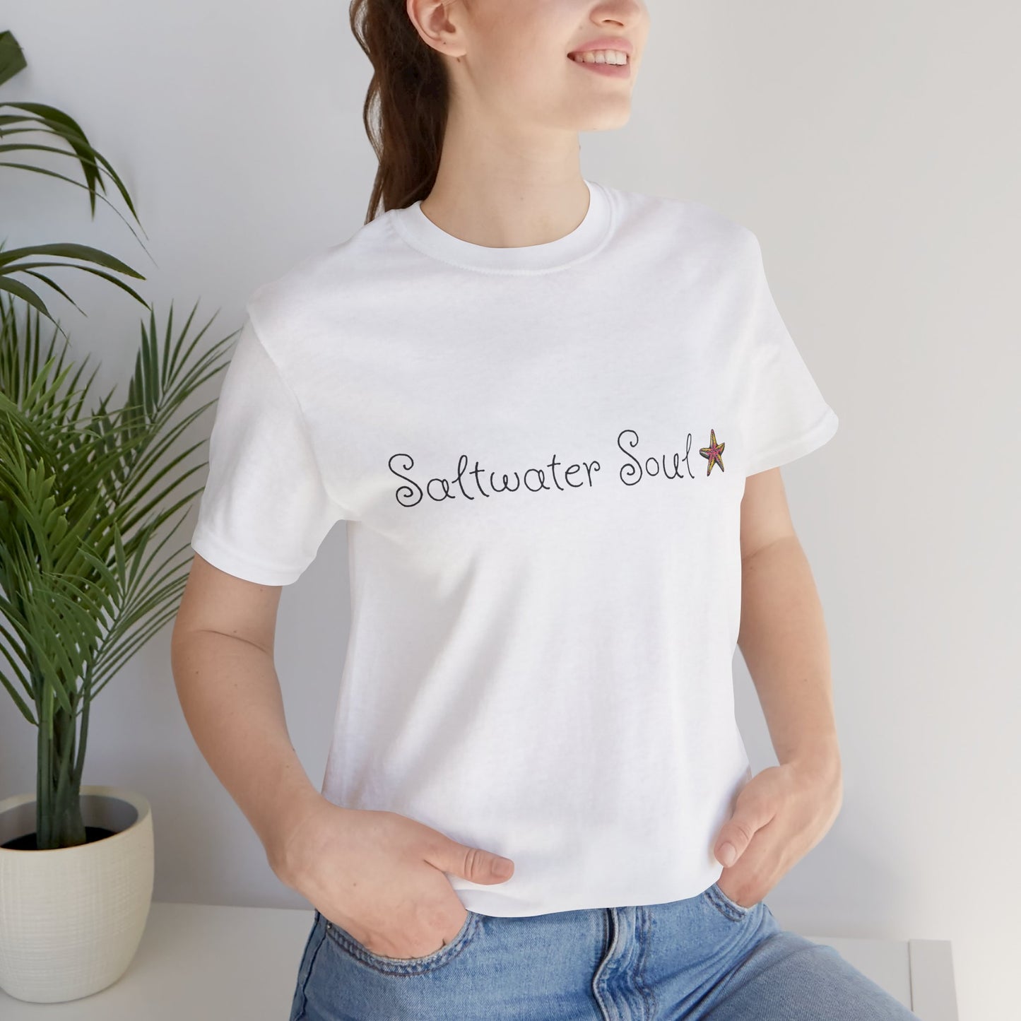 Saltwater Soul Unisex Casual Summer Tee Shirt, Beachwear, Gift for Travelers, Vacation Outfit, Relaxed Style, Trending Store, Cool T-Shirt