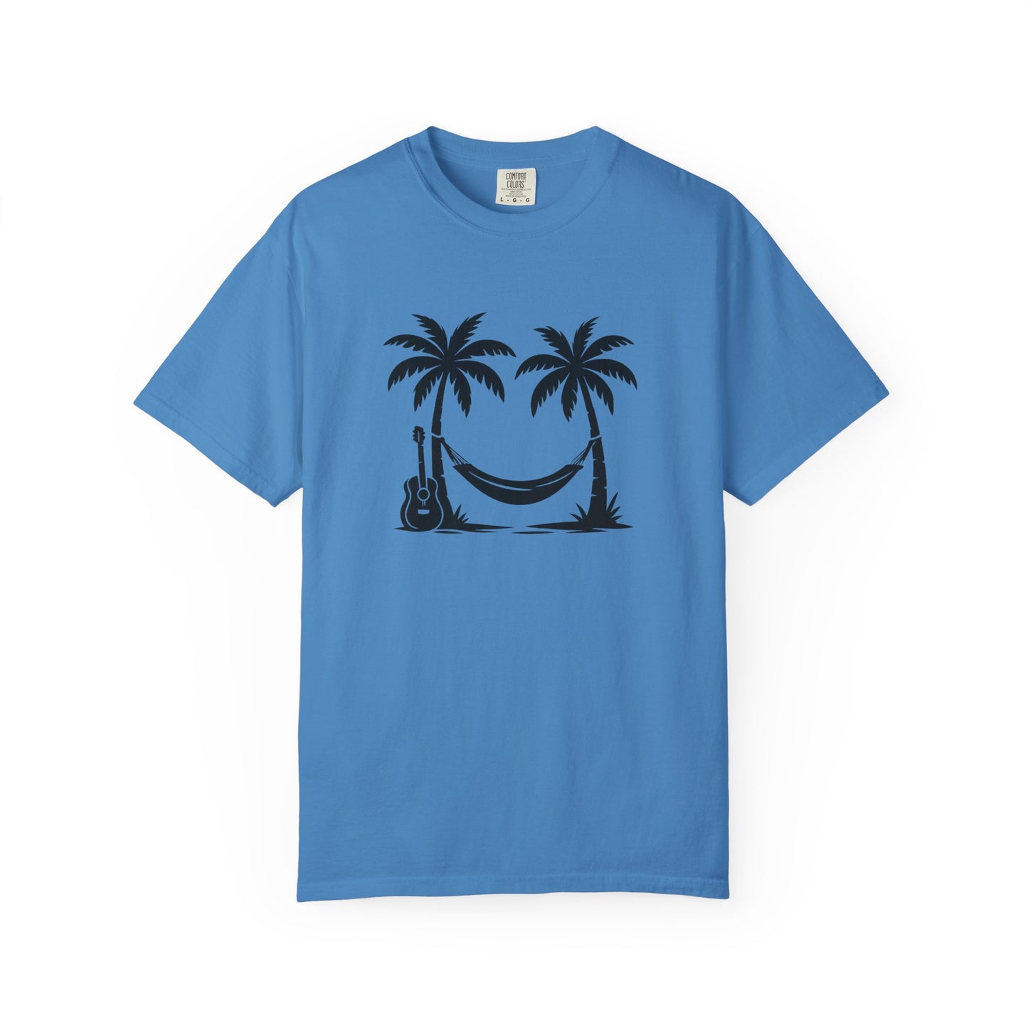 Tropical Vibes T-Shirt - Unisex Garment-Dyed Tee, Relaxing Beachwear, Cool Summer Style, Gift for Music Lovers, Vacation Outfit