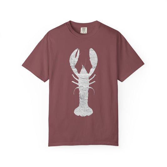 Vintage Wood Faded Lobster Graphic T-Shirt, 100% Ring-Spun Garment-Dyed Cotton