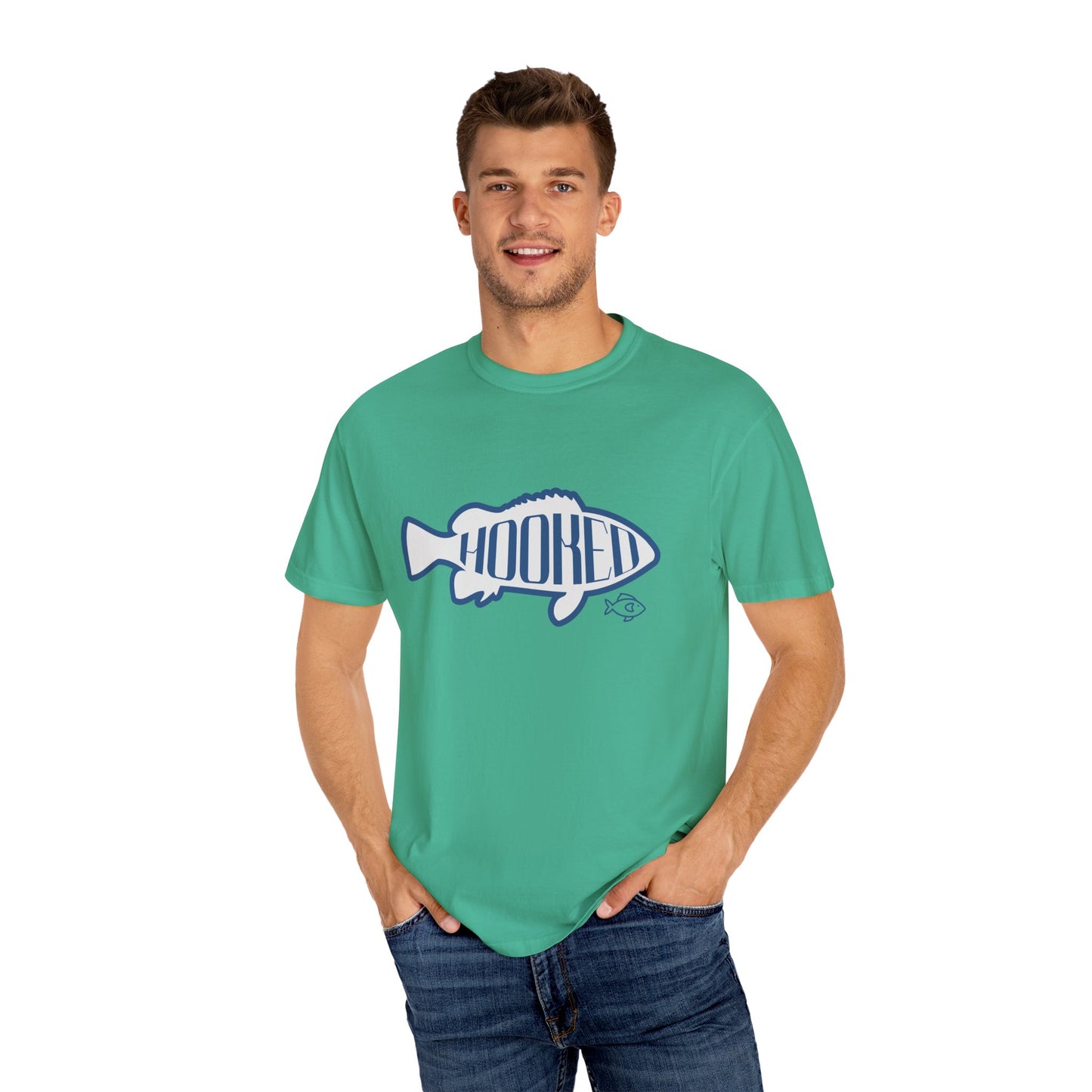 Hooked Fishing T-Shirt, Unisex Apparel, Summer Outdoor Wear, Gift for Fishermen, Casual Everyday Tee, Cool Graphic Shirt
