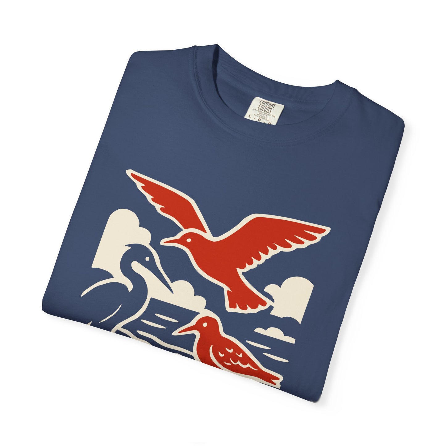 Nature-Inspired Garment-Dyed Bird Graphic Tee, Wildlife T-Shirt, Perfect Gift for Nature Lovers, Summer Style