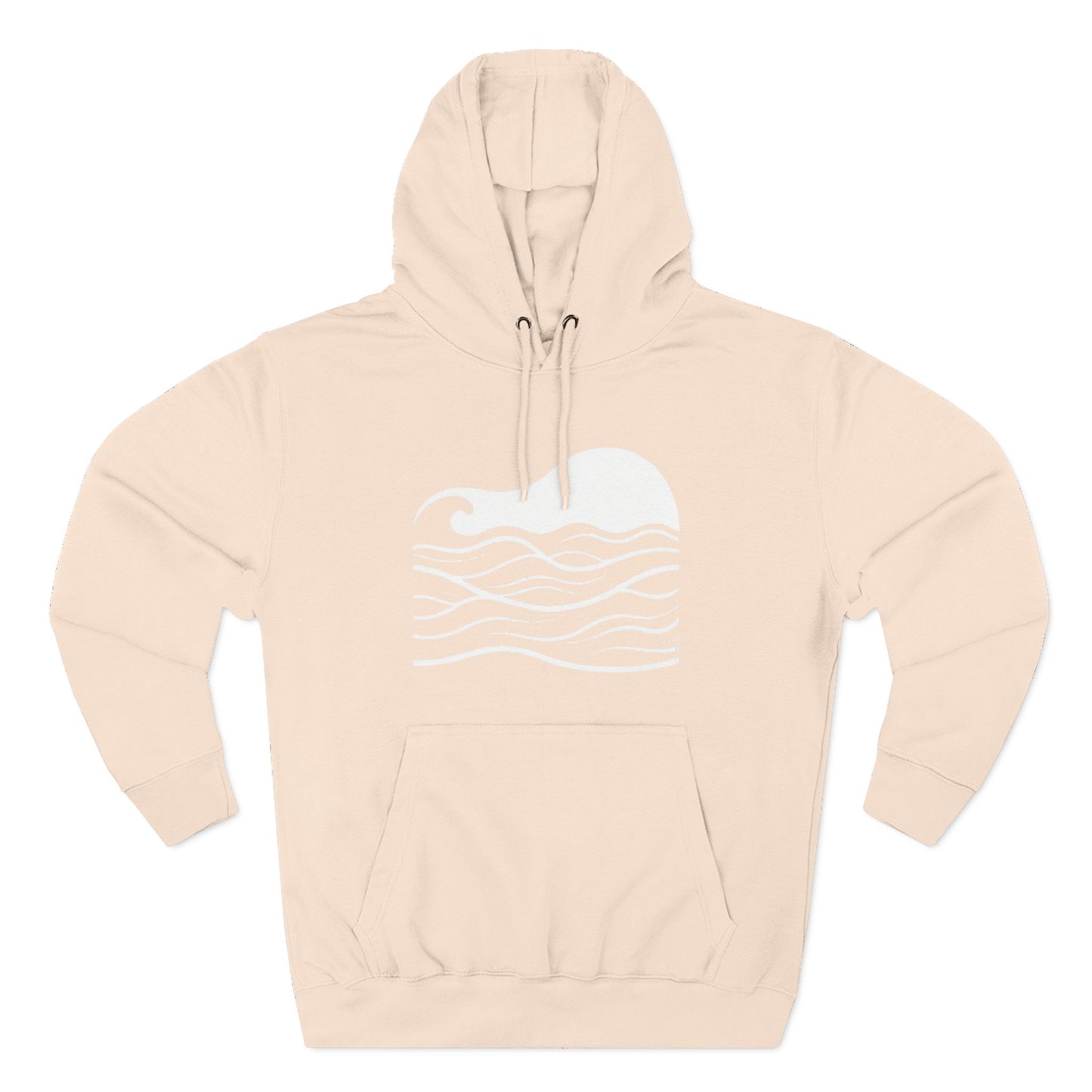 Atlantic Ocean Wave Fleece Hoodie - Cozy Surf-Inspired Sweatshirt, Beach Lover Gift, Winter Apparel, Casual Wear, Perfect for Surfing Trips!