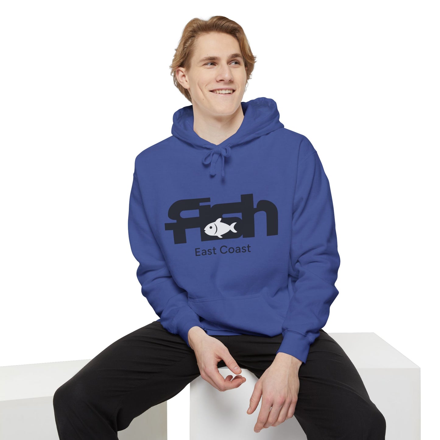 East Coast Fishing Unisex Hoodie, Casual Outdoor Wear, Perfect for Fishing Trips, Gift for Fishermen, Cool Summer Nights