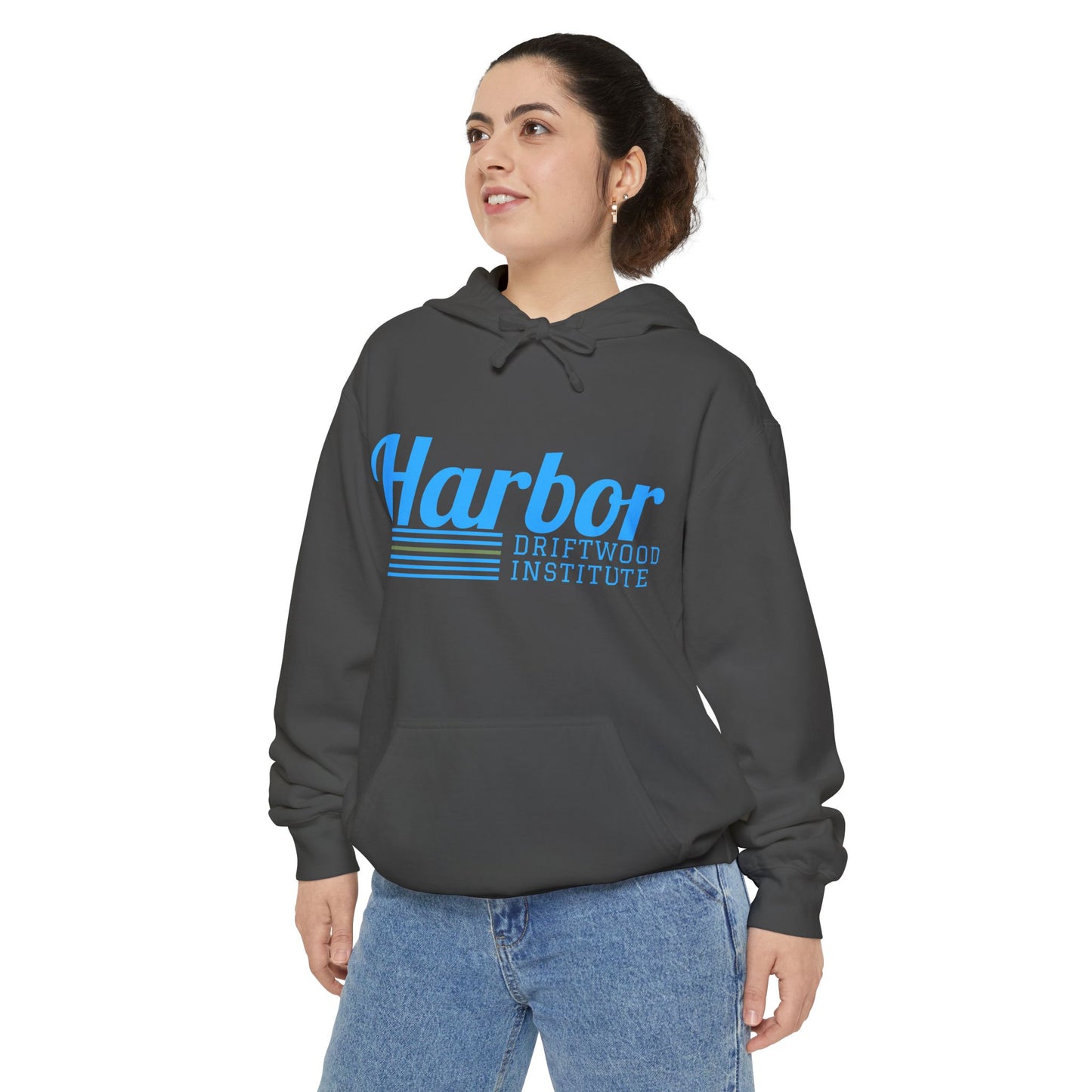 Harbor Driftwood Institute Hoodie | Cozy Unisex Sweatshirt, Casual Wear, Beach Vibes, Gift for Him/Her, Perfect for Fall & Winter