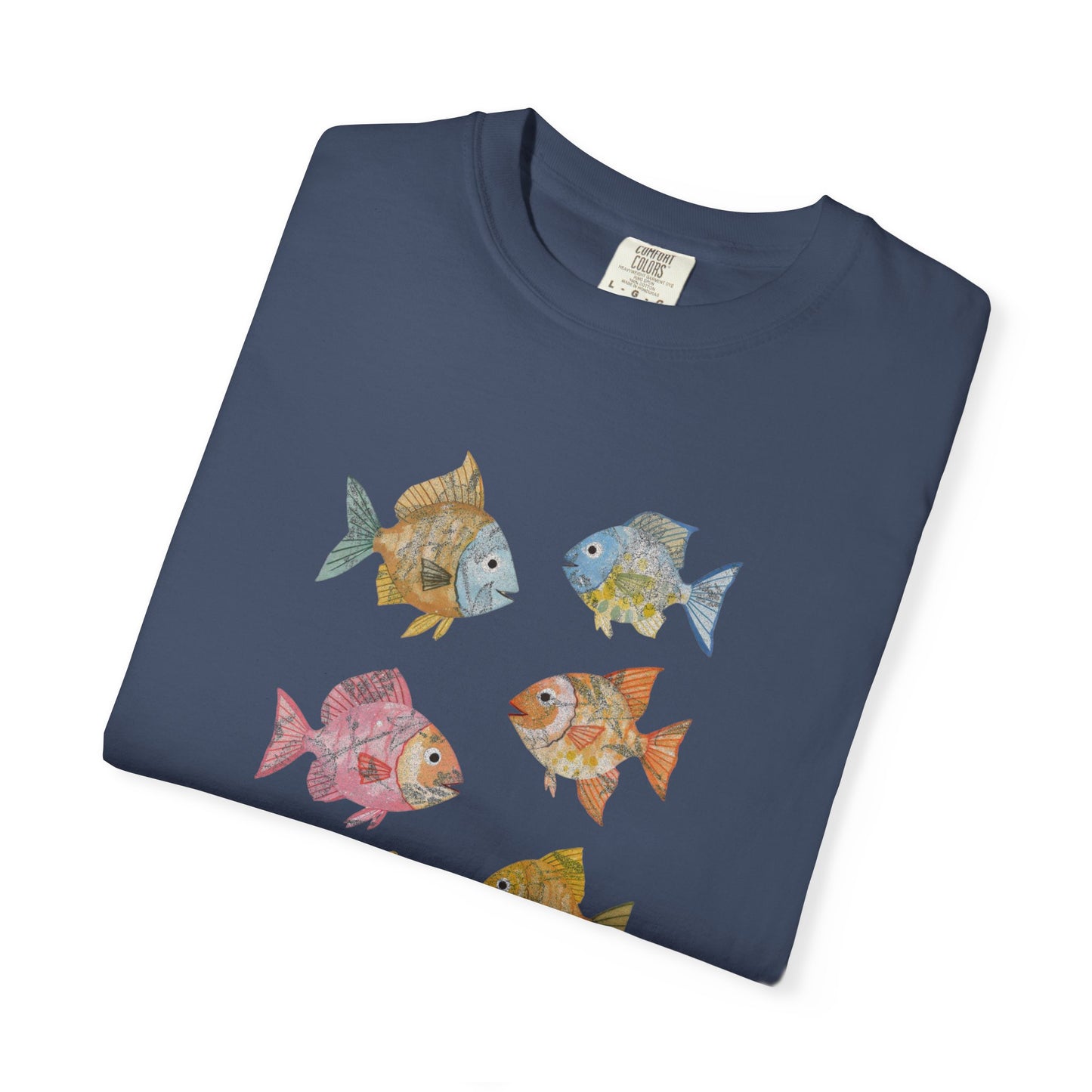 Coral Reef Fish At Play, T-shirt for Ocean Lovers, 100% Ring-Spun Garment-Dyed Cotton