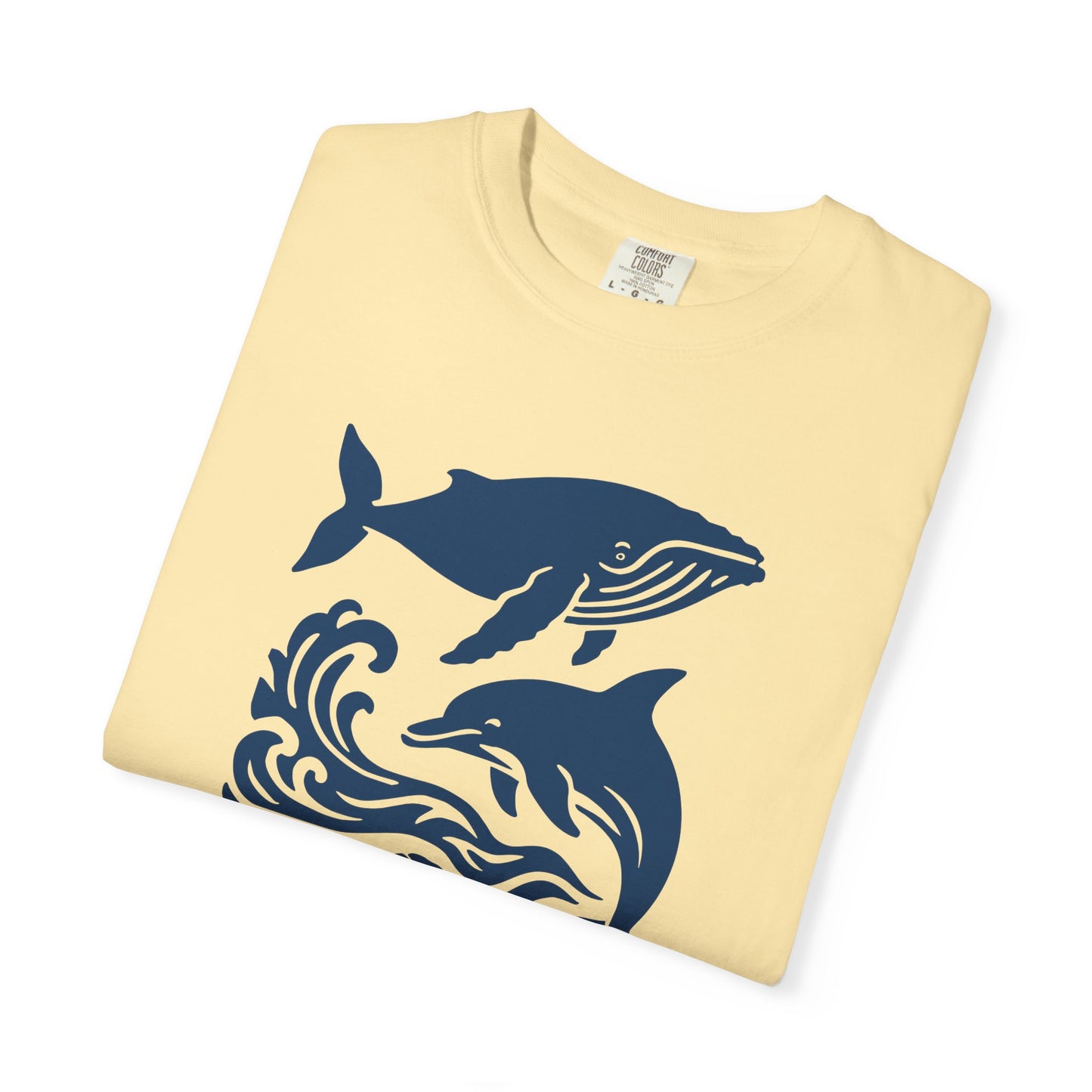 Ocean Life Garment-Dyed T-Shirt - Perfect for Beach Lovers, Marine Wildlife Enthusiasts, Summer Outings, Gifts for Nature Lovers