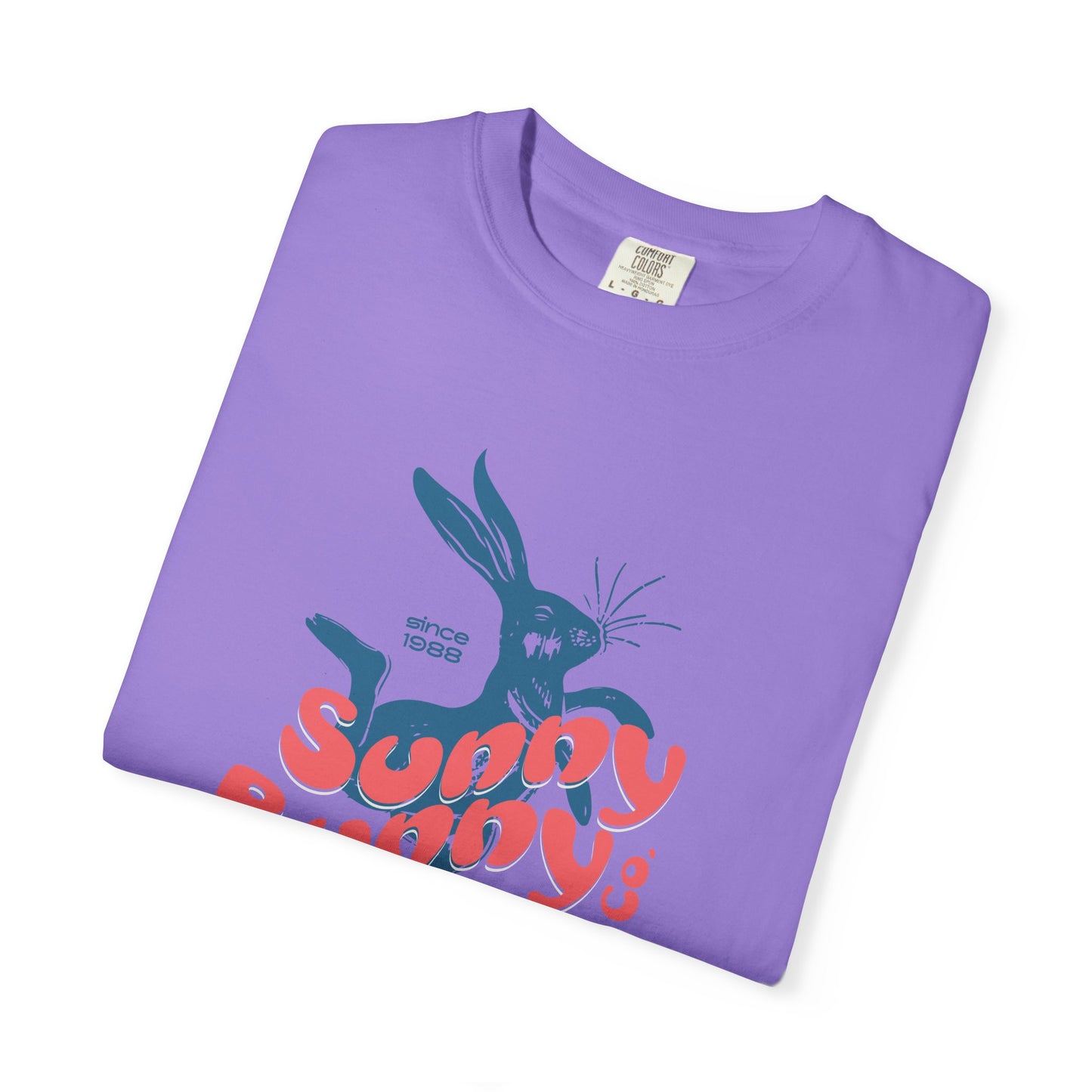 Playful Bunny Surfer Unisex Vintage T-shirt for Surf Lovers, Graphic Tee, Beachwear, Summer Vacay, Unique Gift for Her Or Him