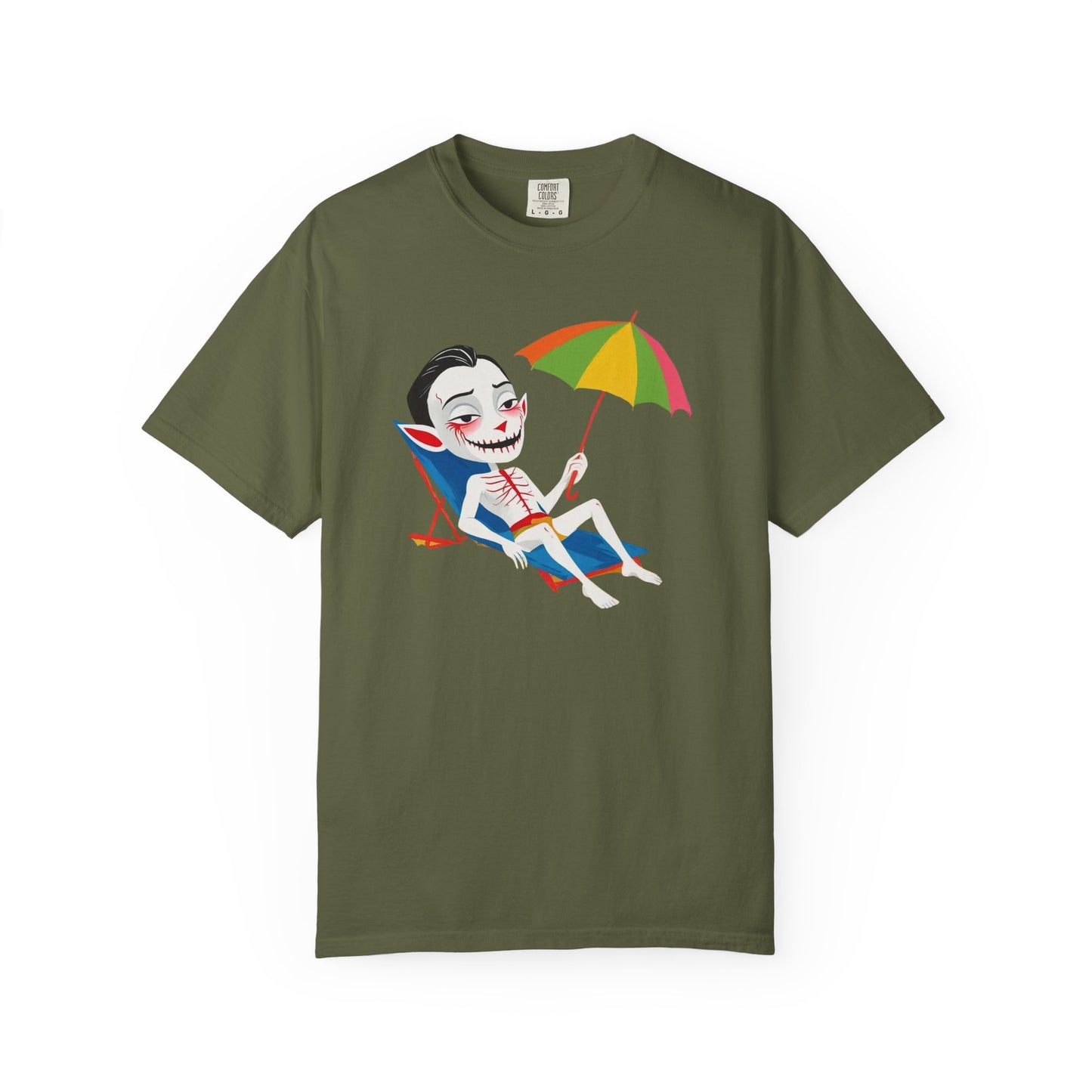 Beach Vibe Vampire Skeleton, 100% Ring-Spun Garment-Dyed Cotton