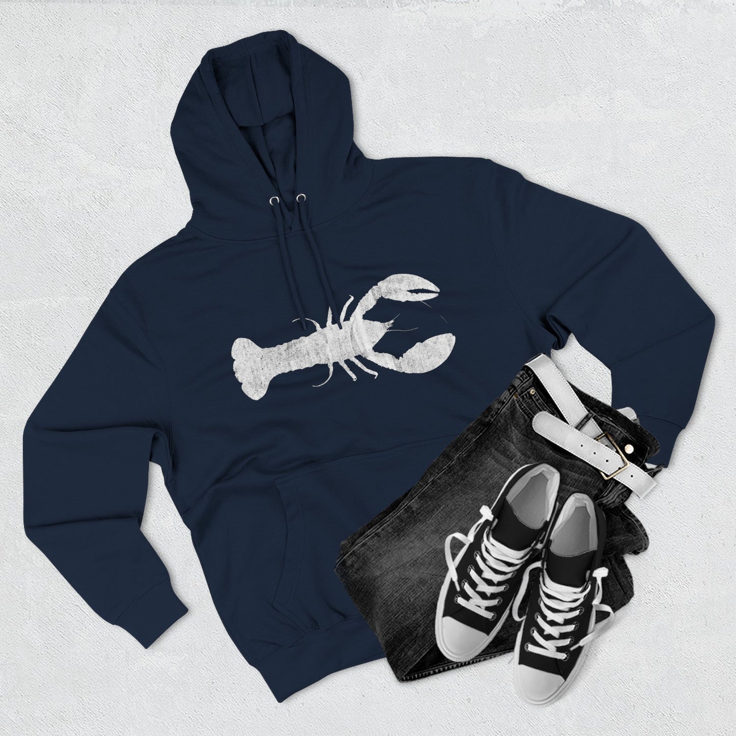 Lobster Fleece Hoodie - Cozy Pullover for Seafood Lovers, Casual Wear, Beach Days, Gift for Grill Masters, Maritime Style