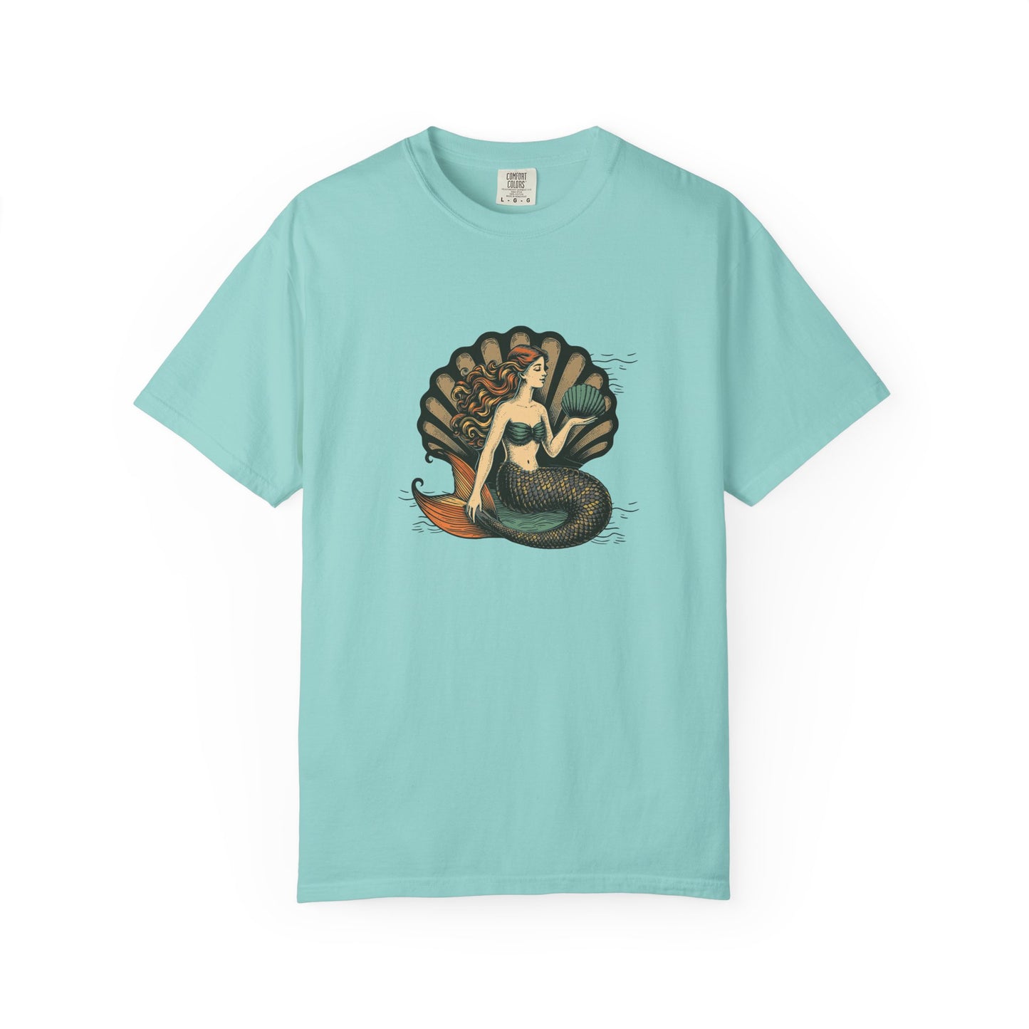 Mermaid T-Shirt, Summer Tee, Gift for Beach Lovers, Vintage Style, Unisex Casual Wear, Ocean Vibe Clothing, Eco-Friendly Fashion