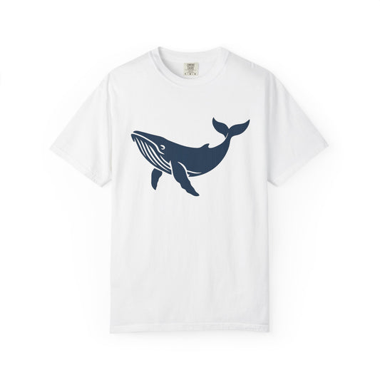 Whale Graphic, Garment-Dyed Unisex T-Shirt