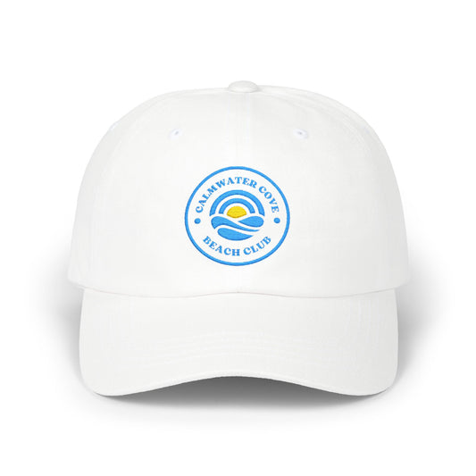 Custom Embroidered Cap — 'Saltwater Cove Beach Club' Sun & Waves Baseball Hat