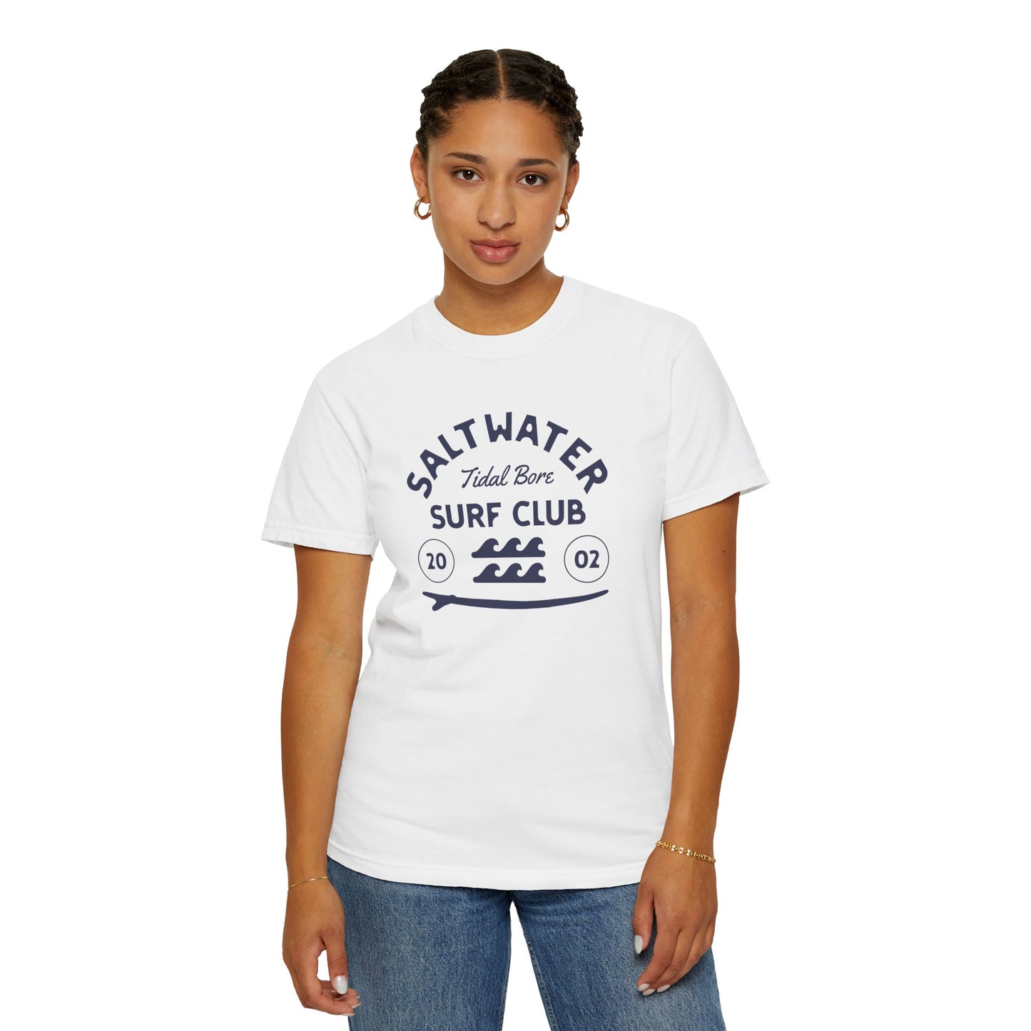 Saltwater Surf Club T-Shirt, Vintage Ocean Tee, Unisex Casual Wear, Summer Beach Shirt, Gift for Surfers, Cool Coastal Apparel