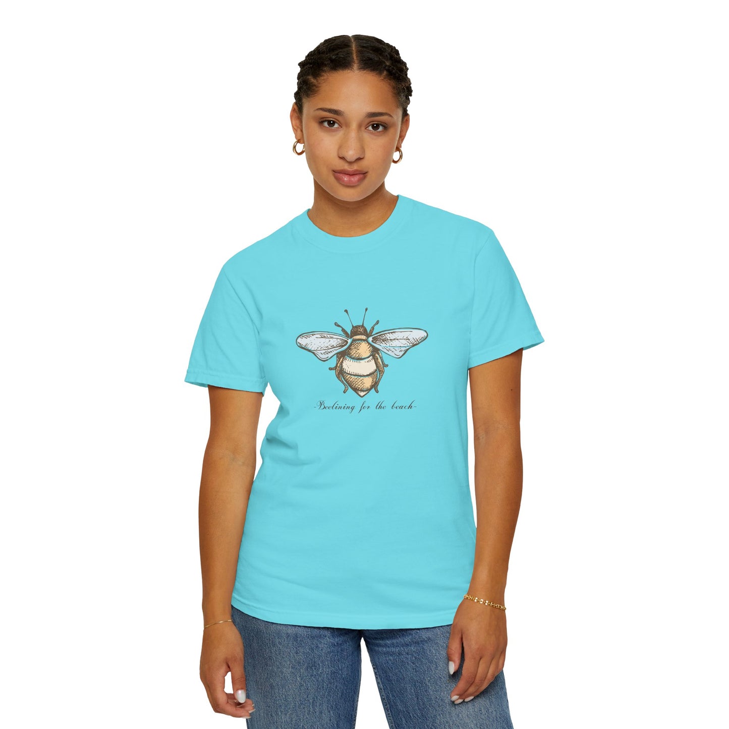 Bee Inspired Unisex Garment-Dyed T-Shirt | Nature Lover's Tee, Eco-Friendly Gift, Everyday Wear, Unique Bee Design, Spring/Summer Fashion