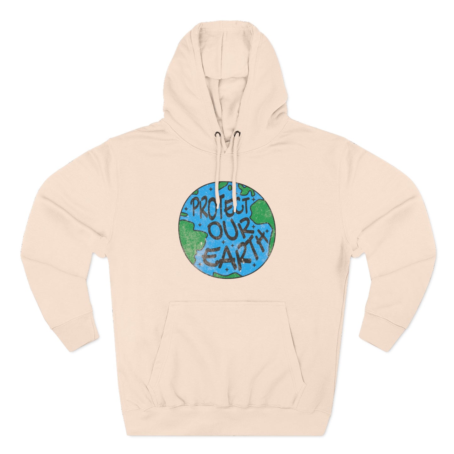 Earth Day Fleece Hoodie, Eco-Friendly Sweatshirt, Sustainable Fashion, Protect Our Earth, Gift for Nature Lovers