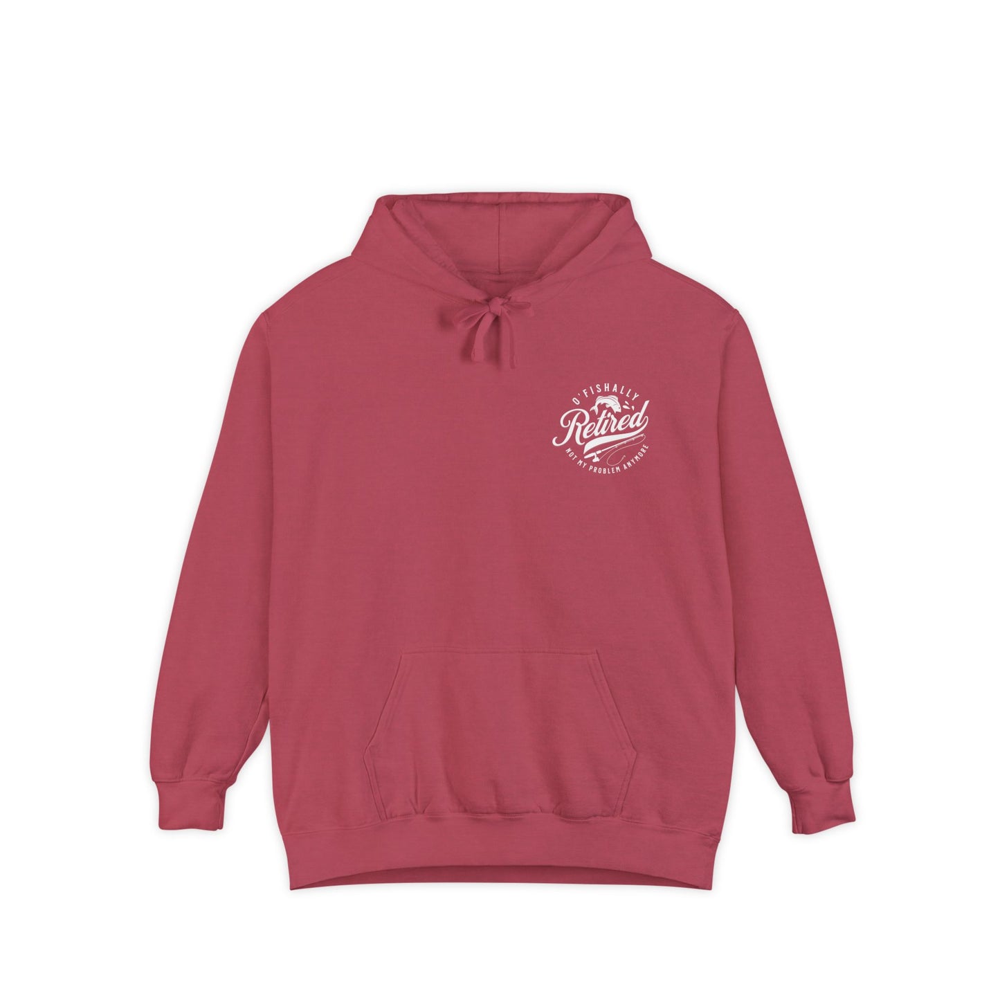 O'Fishally Retired Hoodie, Unisex Garment-Dyed Pullover, Perfect Gift for Retirees, Fishing Lovers, Cozy Everyday Wear, Retirement