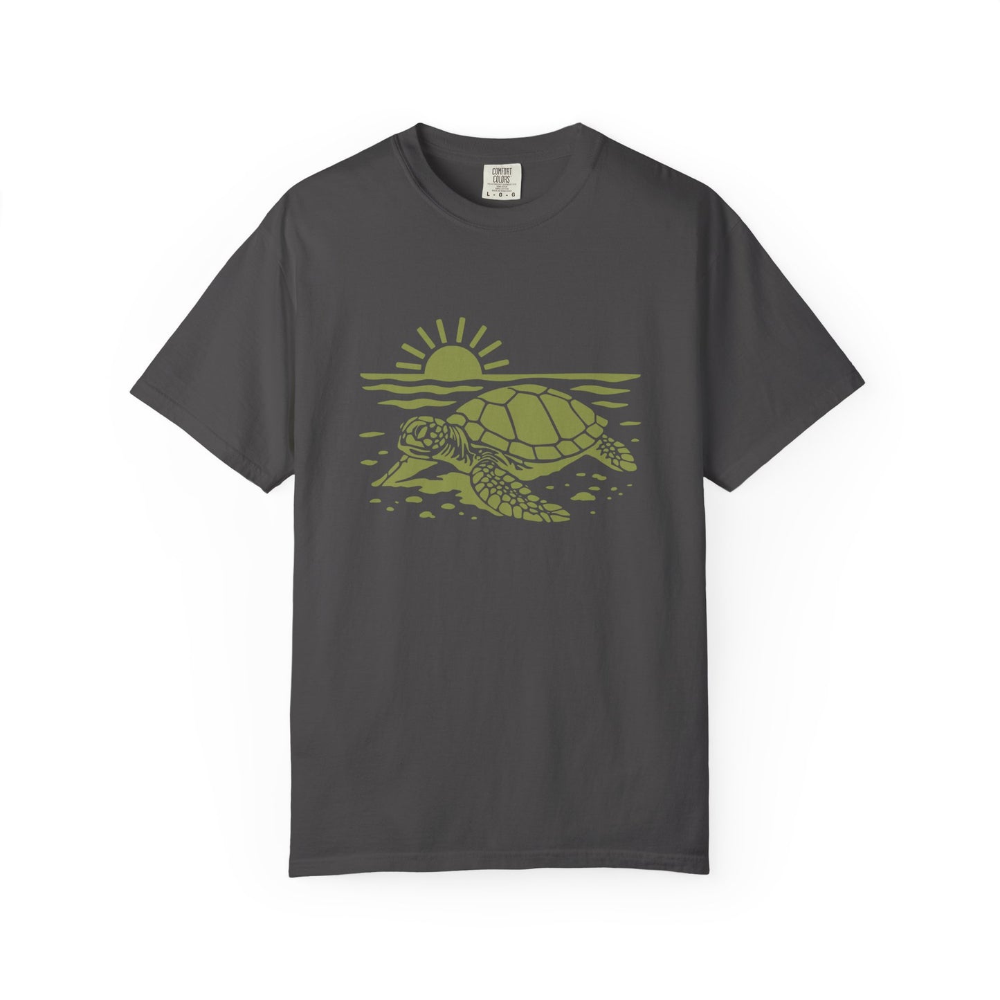 Ocean-Inspired Garment-Dyed T-Shirt, Turtle Design Tee for Nature Lovers, Beach Day Outfits, Eco-Friendly Gift, Summer Vibes