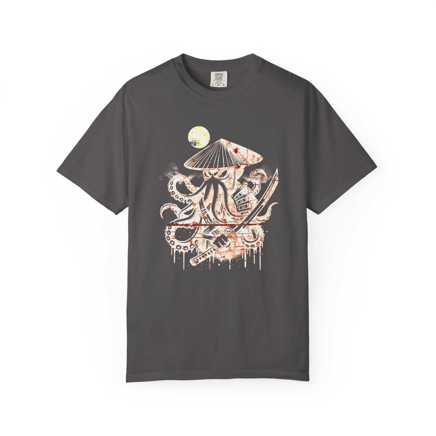 Samurai Octopus Unisex T-Shirt, Unique Graphic Tee, Ocean Lover Gift, Cool Casual Wear, Perfect for Summer, Beachwear T-Shirt