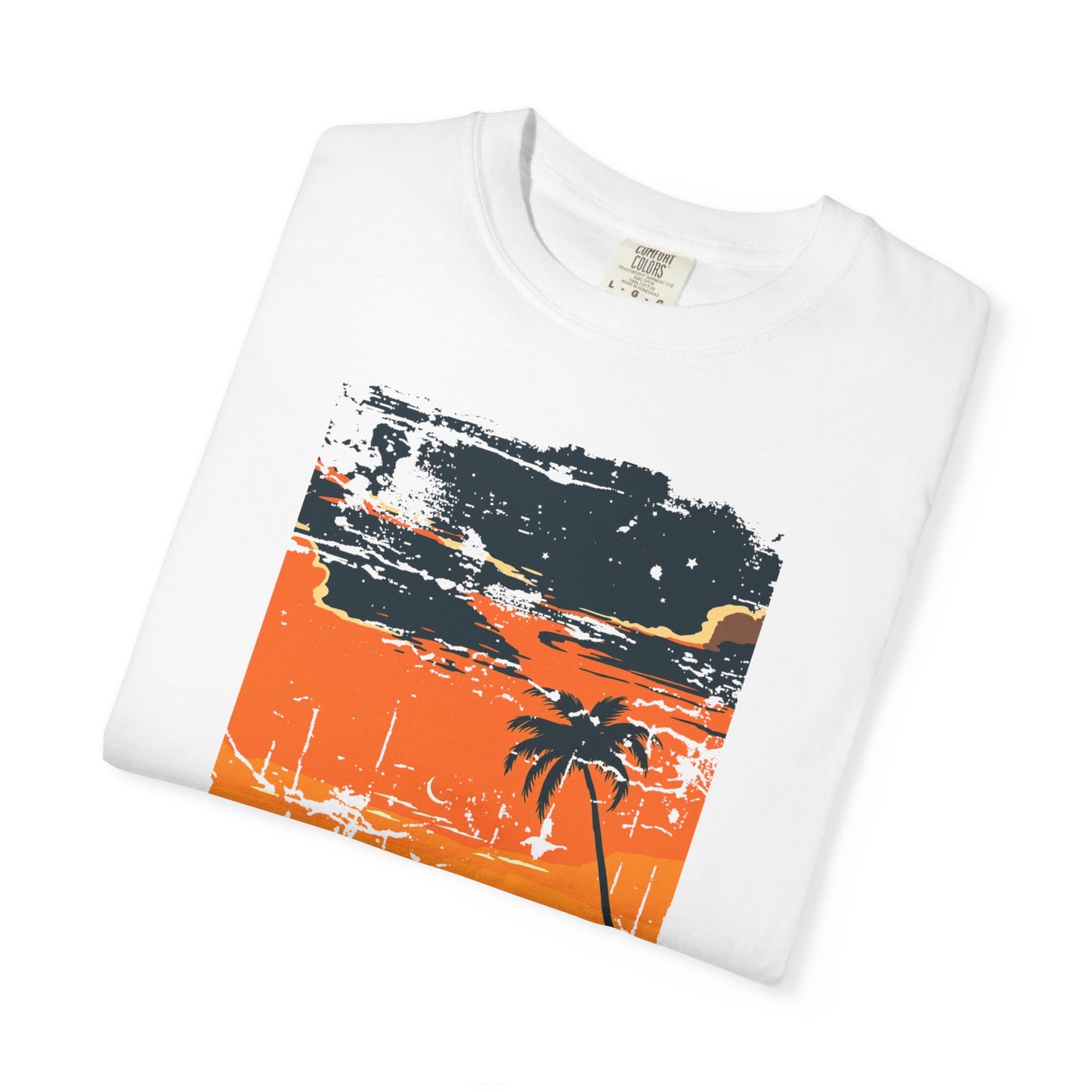 Vibrant Sunset Graphic Tee, Unisex Summer Shirt, Beach Vibe T-Shirt, Casual Wear, Vacation Essential, Gift for Beach Lovers
