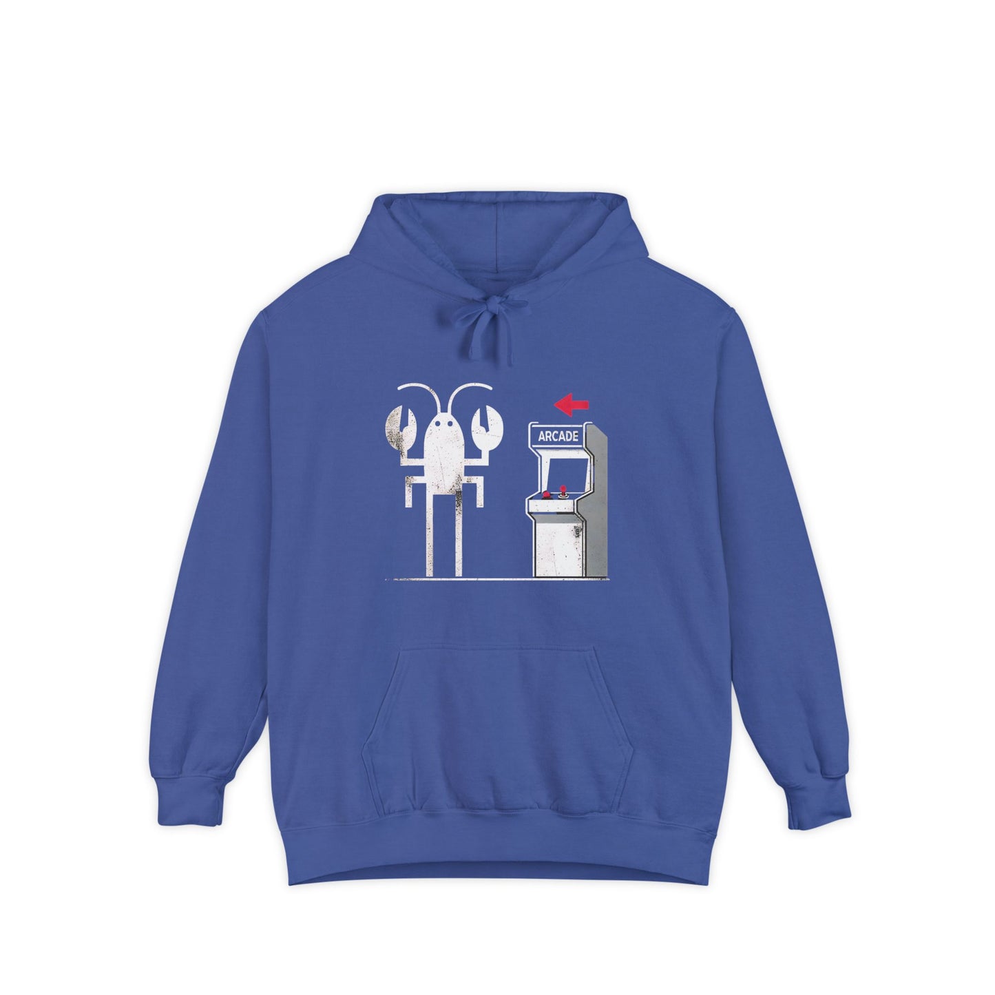 Lobster Arcade Unisex Hoodie, Fun Gift, Casual Wear, Cozy Sweater, Gamer Hoodie, Birthday Present, Seafood Lover Apparel