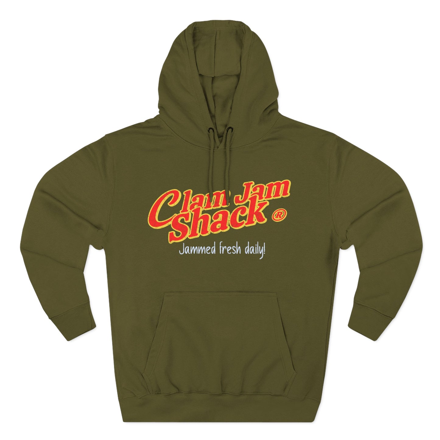 Clam Jam Shack Fleece Hoodie - Perfect for Casual Days, Ideal Gift for Clam Lovers, Versatile for All Seasons, Trendy Streetwear