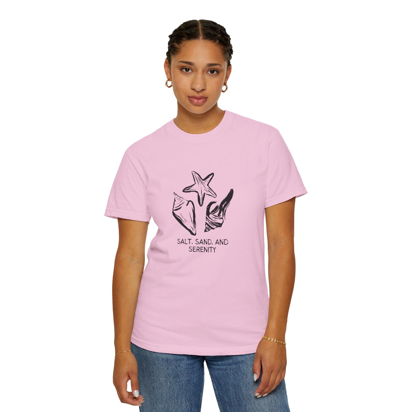 Beach Vibes Unisex T-Shirt, Salt Sand and Serenity Tee, Summer Casual Shirt, Gift for Beach Lovers, Ocean Inspired Apparel