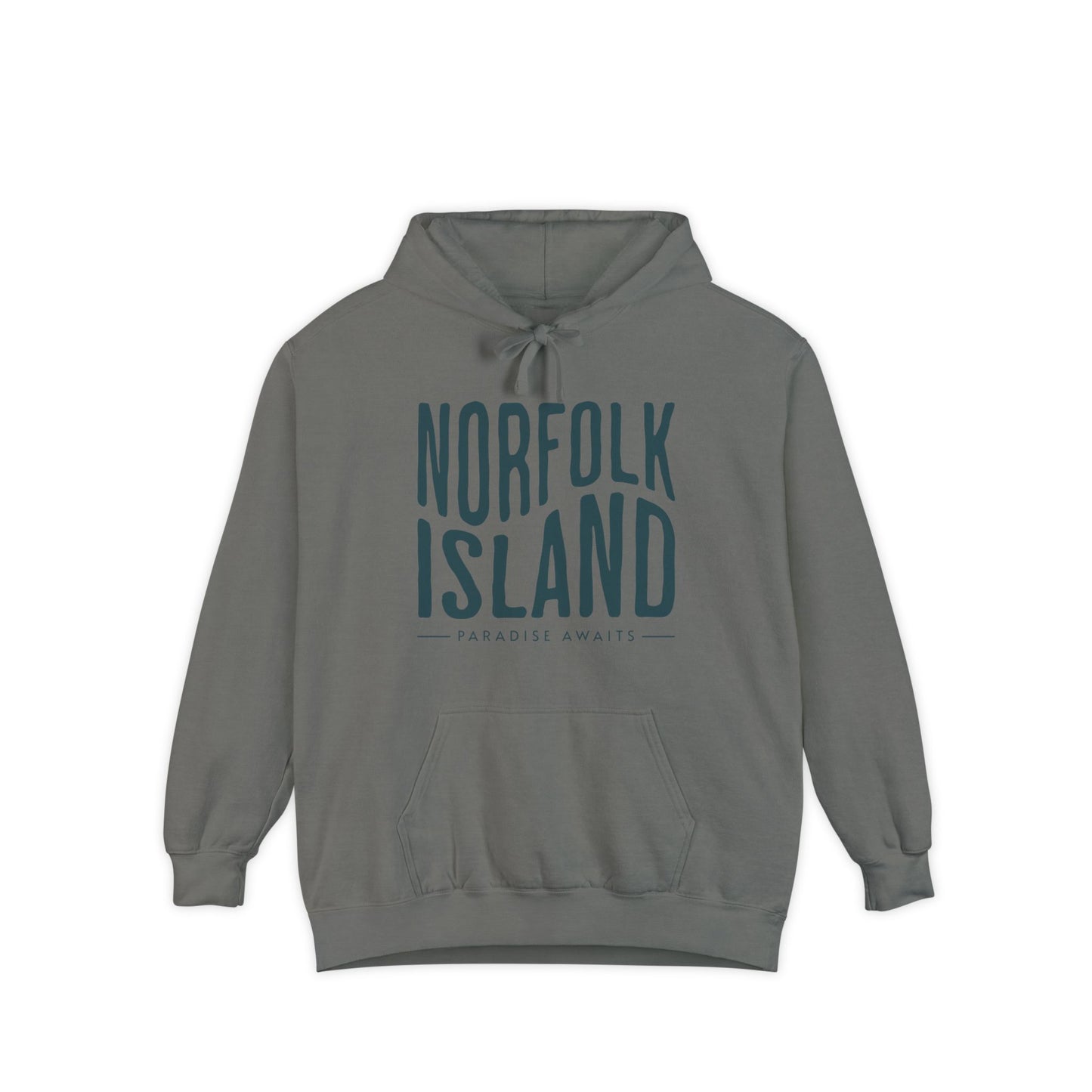 Norfolk Island Hoodie, Cozy Unisex Garment-Dyed Sweatshirt, Casual Beach Wear, Travel Gift, Summer Chill-out, Relaxed Street Style