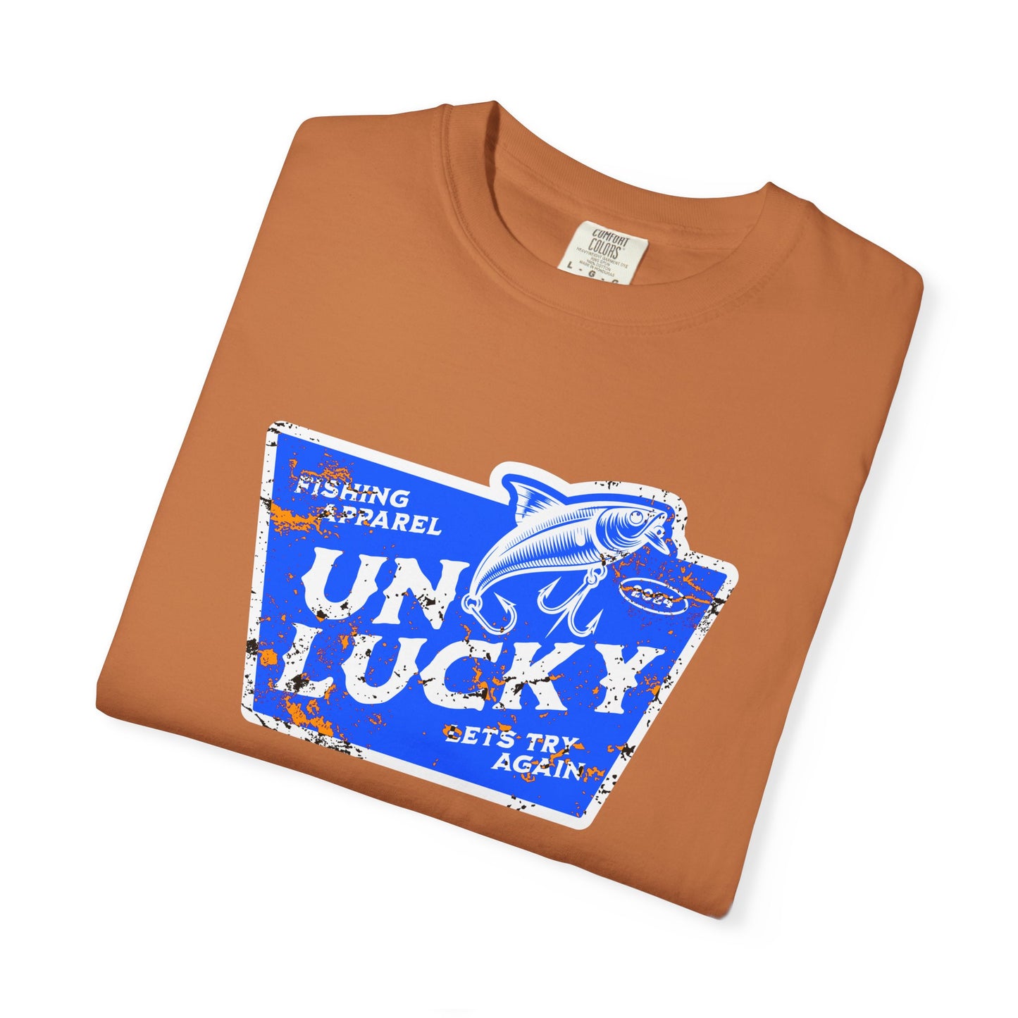 Lucky Fishing T-Shirt, Unisex Garment-Dyed Tee, Great for Fishermen, Perfect Gift for Anglers, Outdoor Adventure Apparel, Fishing
