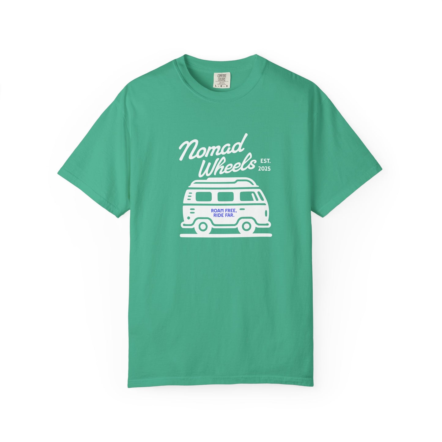 Nomad Wheels Unisex T-shirt - Vintage Travel Vibe, Perfect for Adventure Lovers, Beach Days, Road Trip Essentials, Gift Idea