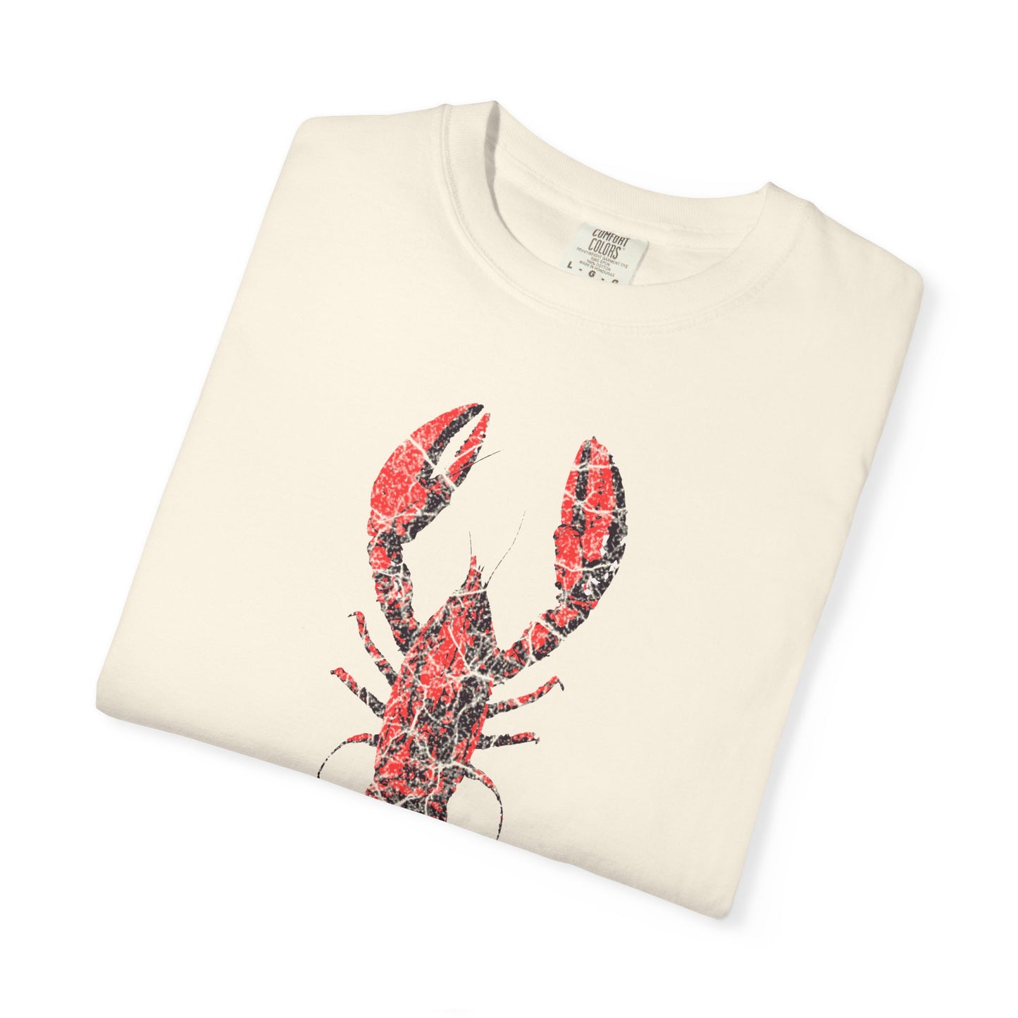Big Red Lobster Graphic T-Shirt, 100% Ring-Spun Garment-Dyed Cotton