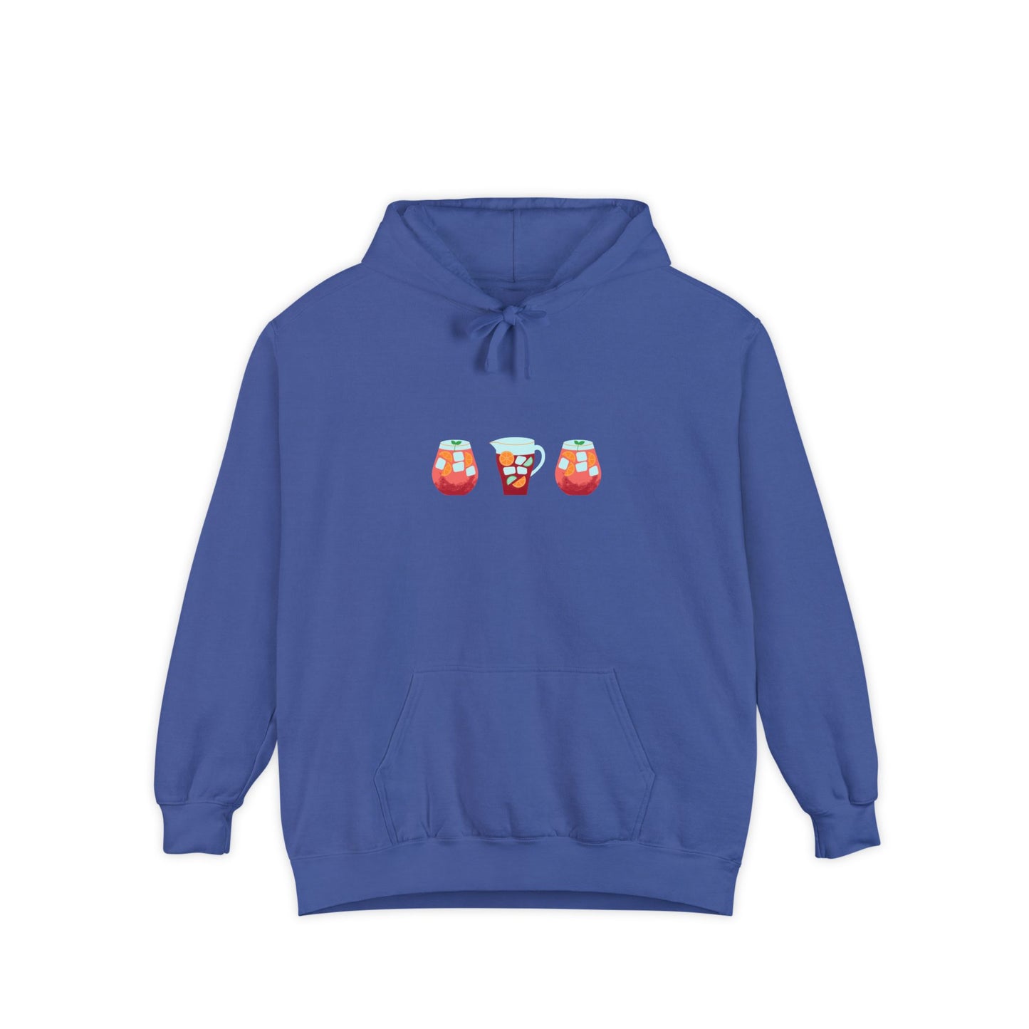 Sangria Vibes Hoodie - Chill Unisex Garment-Dyed Sweatshirt, Perfect for Parties, Festivals, Summer Celebrations, Drink Lovers, Cozy Apparel