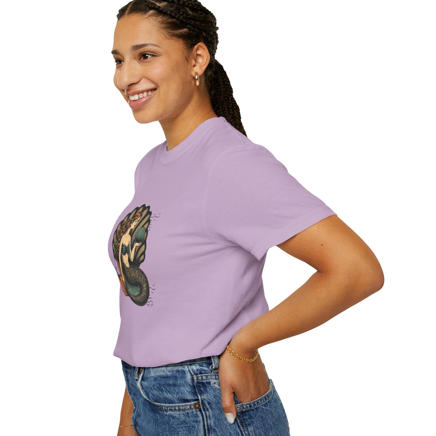 Mermaid T-Shirt, Summer Tee, Gift for Beach Lovers, Vintage Style, Unisex Casual Wear, Ocean Vibe Clothing, Eco-Friendly Fashion