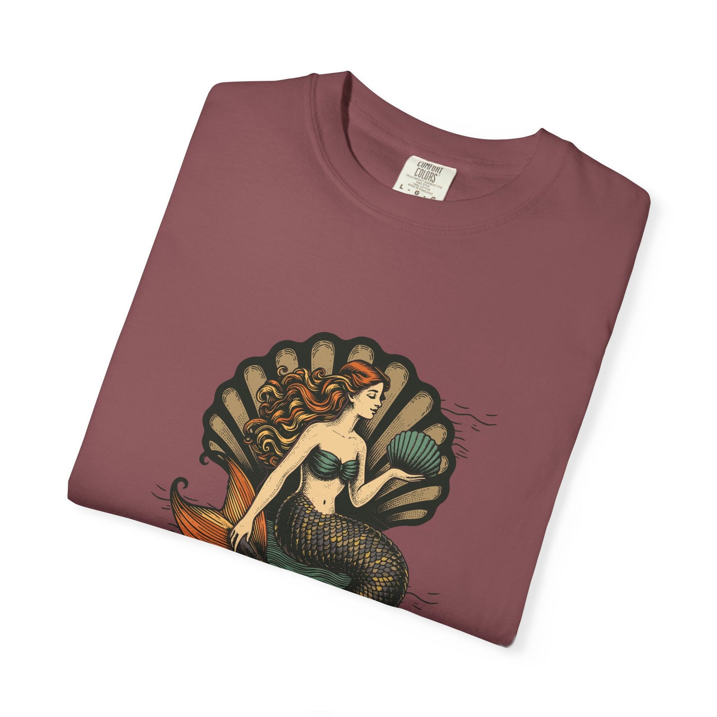 Mermaid T-Shirt, Summer Tee, Gift for Beach Lovers, Vintage Style, Unisex Casual Wear, Ocean Vibe Clothing, Eco-Friendly Fashion