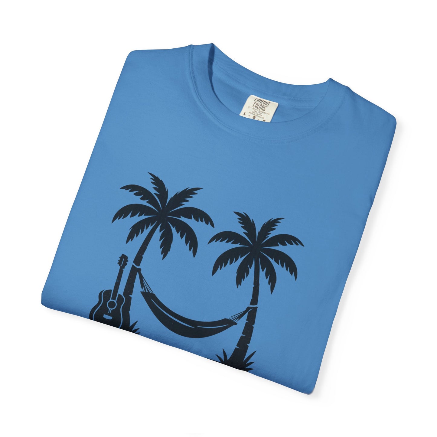 Tropical Vibes T-Shirt - Unisex Garment-Dyed Tee, Relaxing Beachwear, Cool Summer Style, Gift for Music Lovers, Vacation Outfit