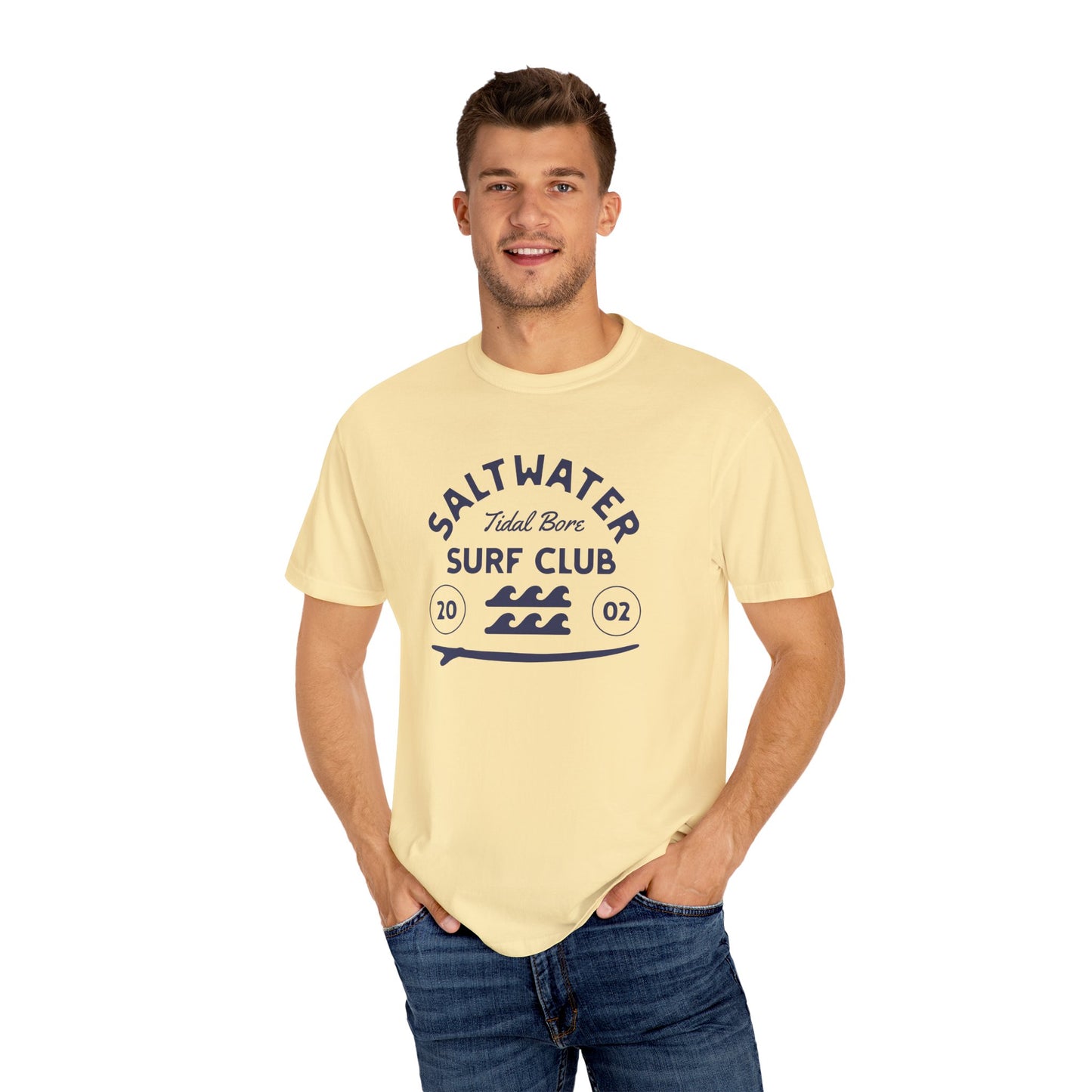 Saltwater Surf Club T-Shirt, Vintage Ocean Tee, Unisex Casual Wear, Summer Beach Shirt, Gift for Surfers, Cool Coastal Apparel