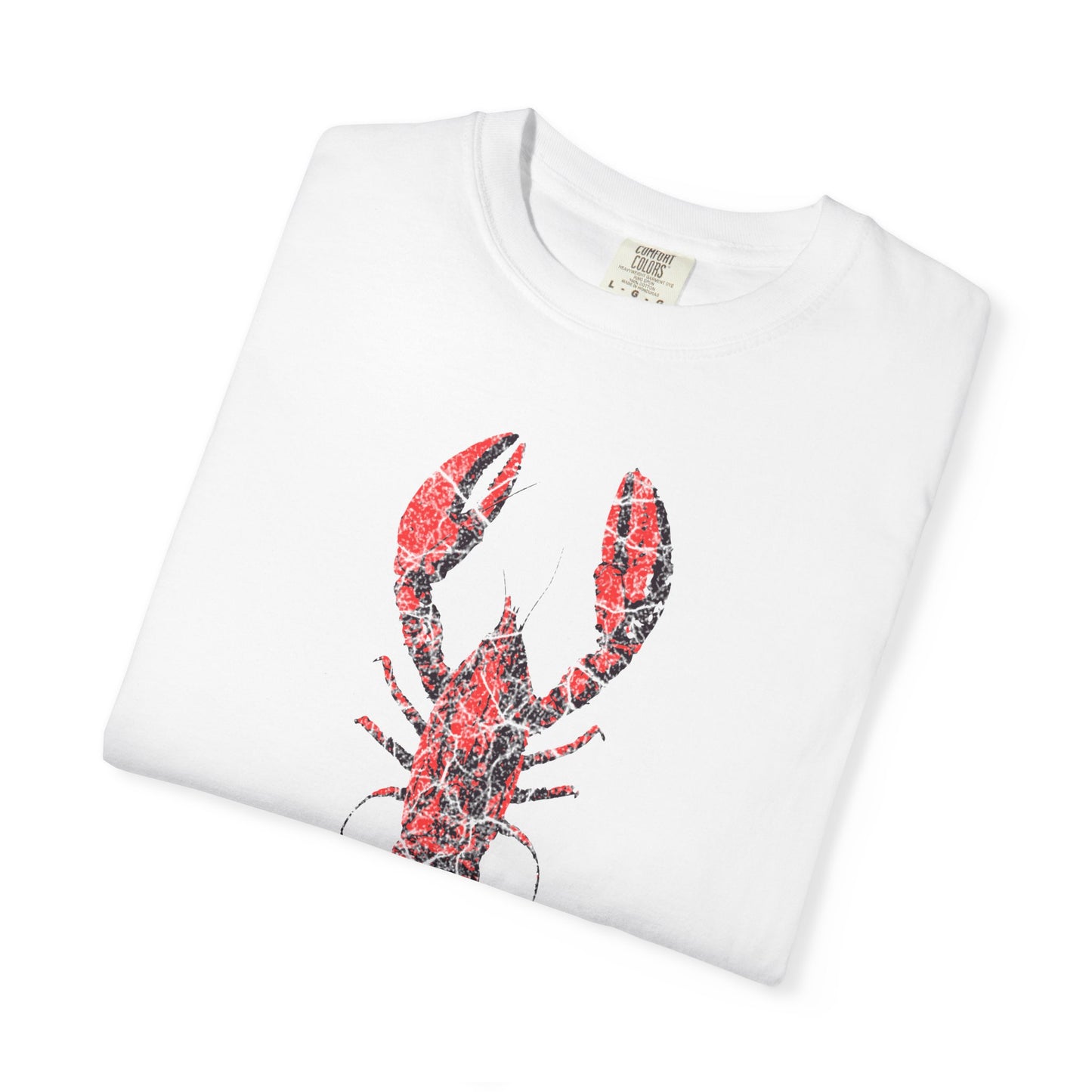 Big Red Lobster Graphic T-Shirt, 100% Ring-Spun Garment-Dyed Cotton