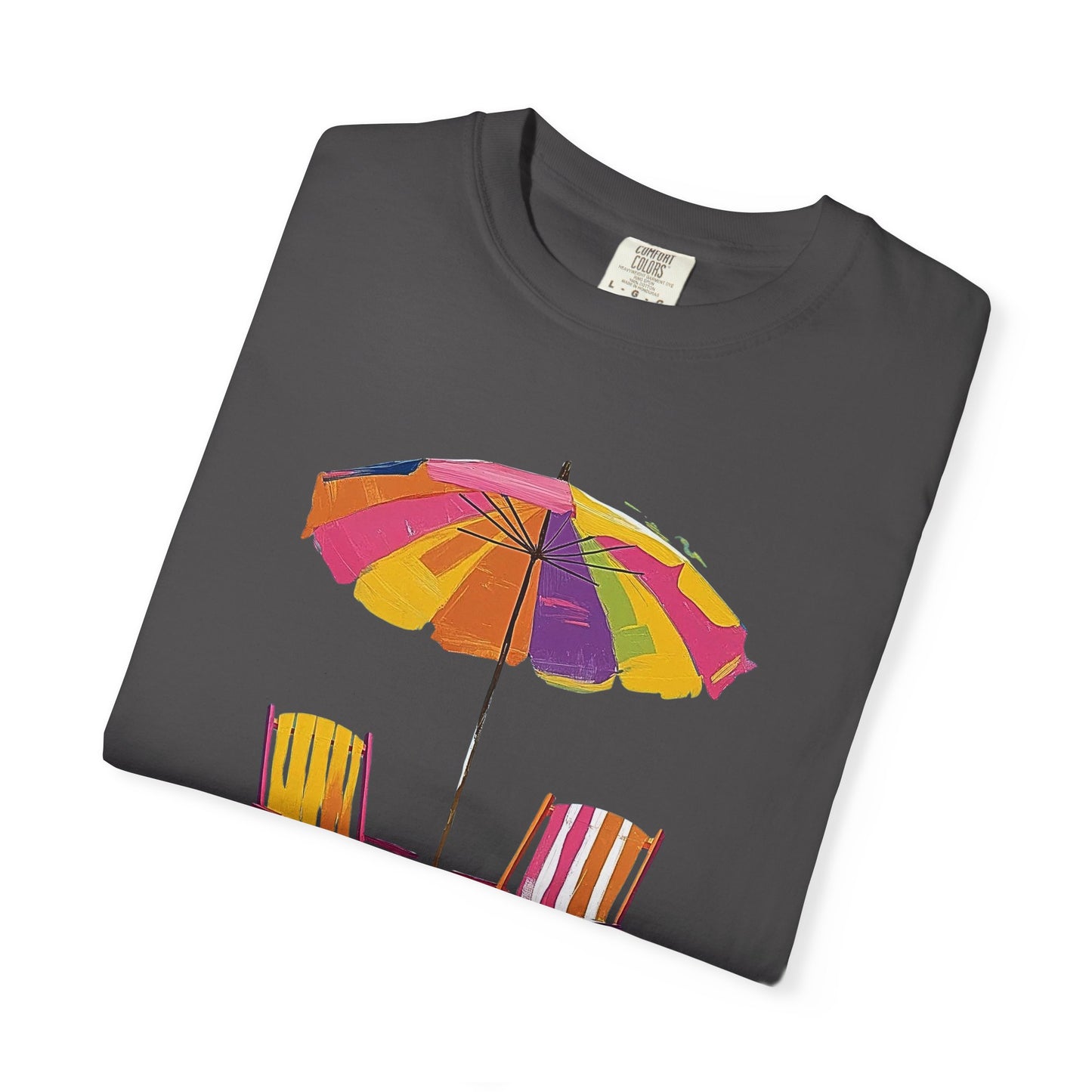 Beach Chairs Vibe T-Shirt, 100% Ring-Spun Garment-Dyed Cotton