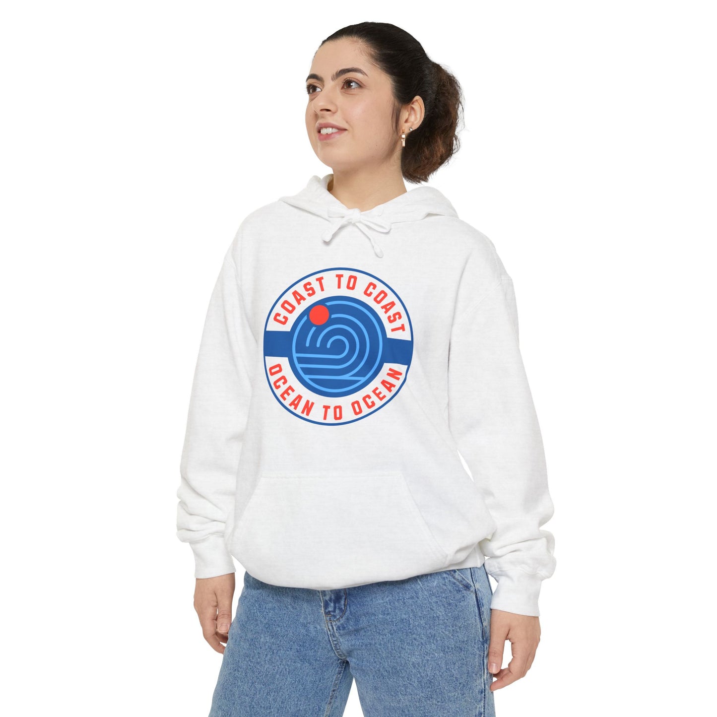 Coast to Coast Hoodie, Garment-Dyed, Unisex, Comfortable And Durable, Perfect For The Beach, Warm Winter Hoodie