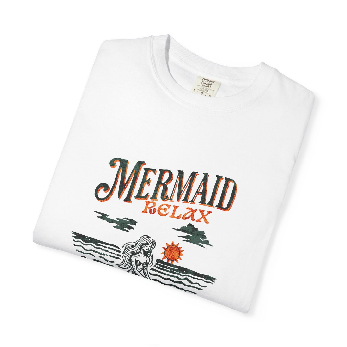 Mermaid Beach Vibes Unisex T-Shirt, Mermaid Relax Tee, Summer Outfit, Coastal Living Top, Gift for Her, Vacation Apparel