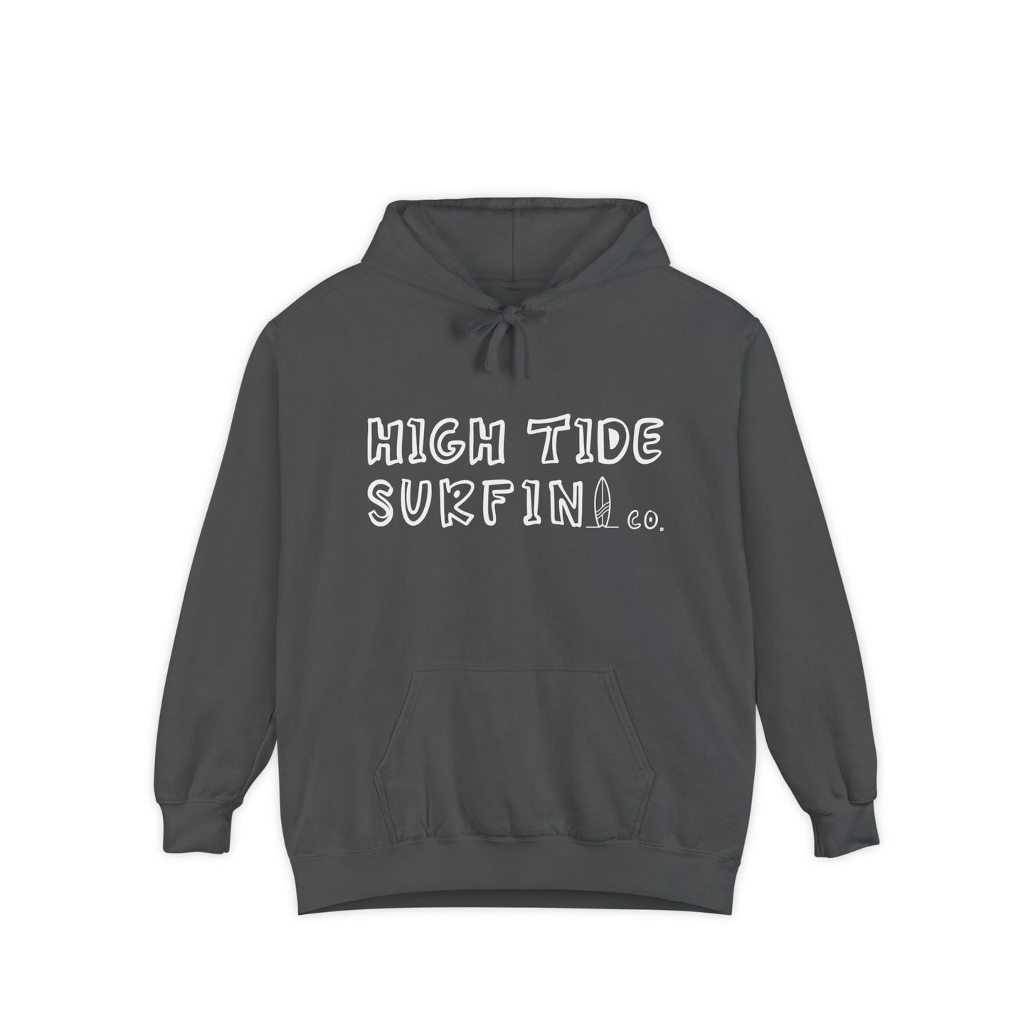High Tide Surfing Co. Hoodie, Garment-Dyed, Beach Vibe Apparel