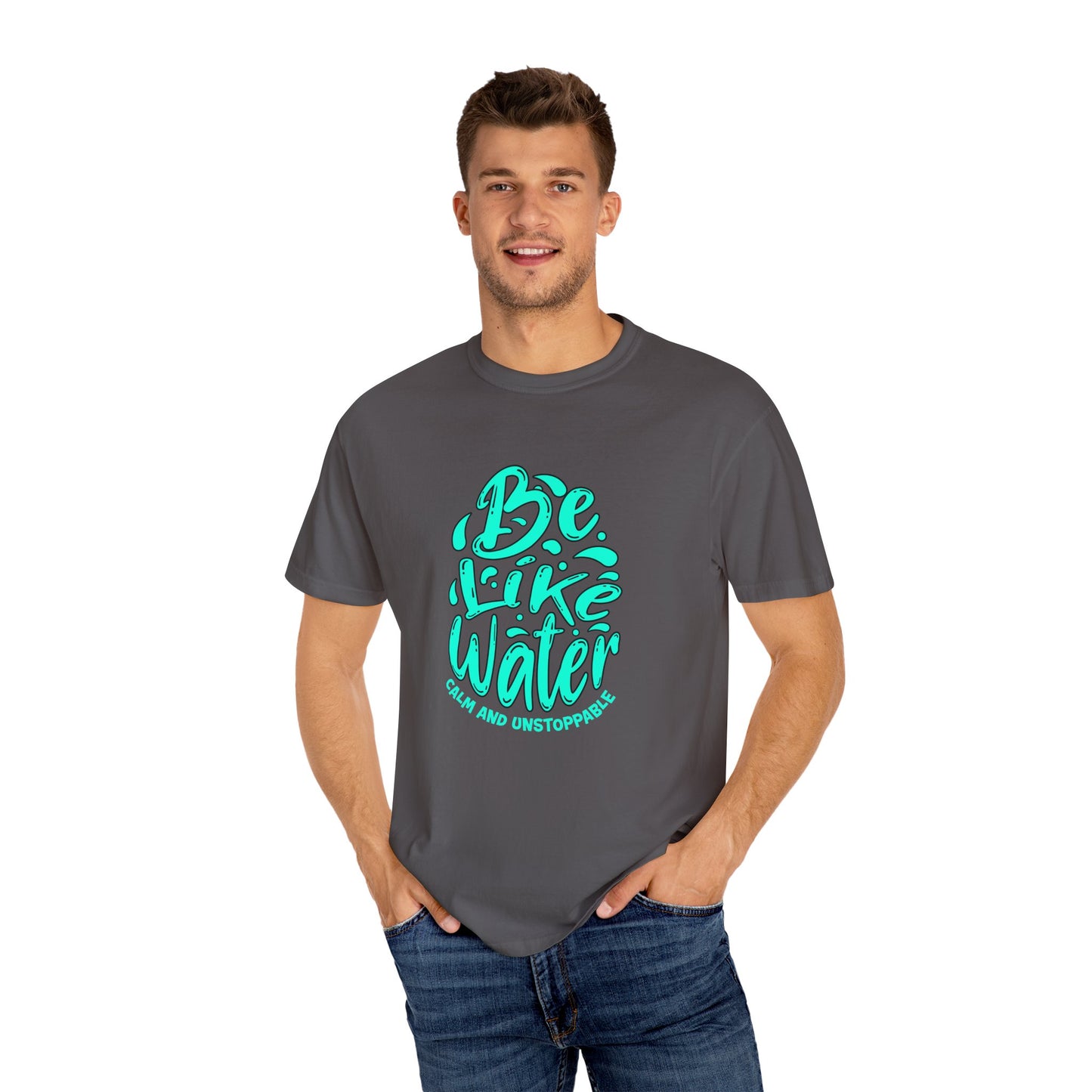 Inspirational Beach T-Shirt, Motivational Tee for Students and Yogis, Gift for Birthdays and Celebrations, Be Like Water Shirt