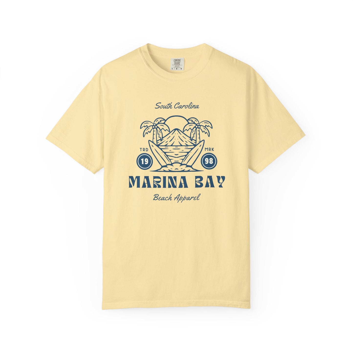 Marina Bay Beach T-Shirt | Comfy Casual Tee for Summer, Vacation Souvenir, Gift for Ocean Lovers, Trending Graphic Tee