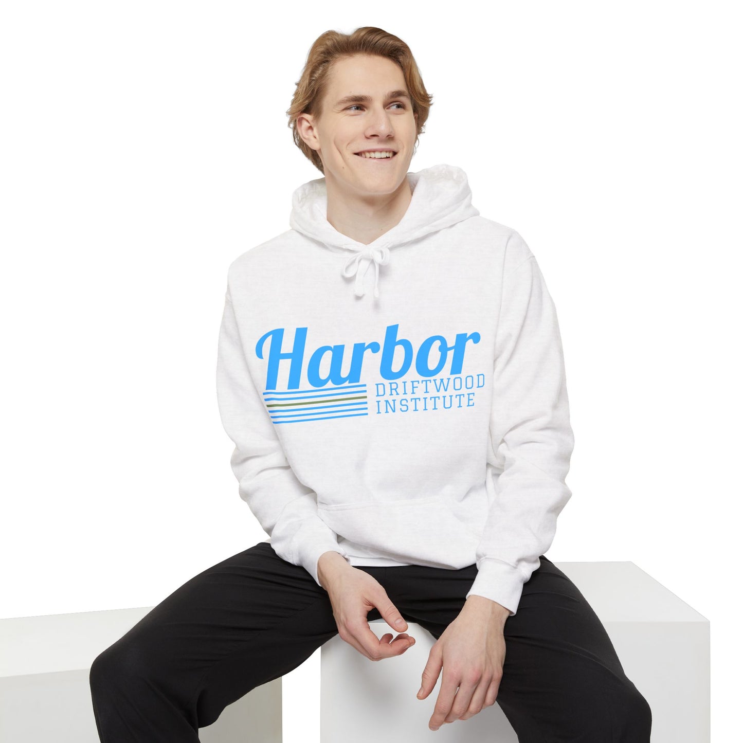 Harbor Driftwood Institute Hoodie | Cozy Unisex Sweatshirt, Casual Wear, Beach Vibes, Gift for Him/Her, Perfect for Fall & Winter