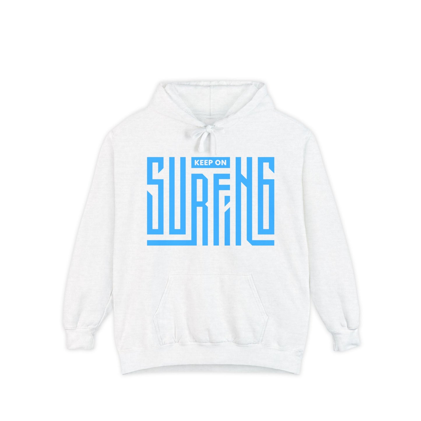 Surf-Inspired Unisex Hoodie: Keep on Surfing Graphic, Cozy Beachwear, Perfect Gift for Surfers, Casual Wear, Summer Fun