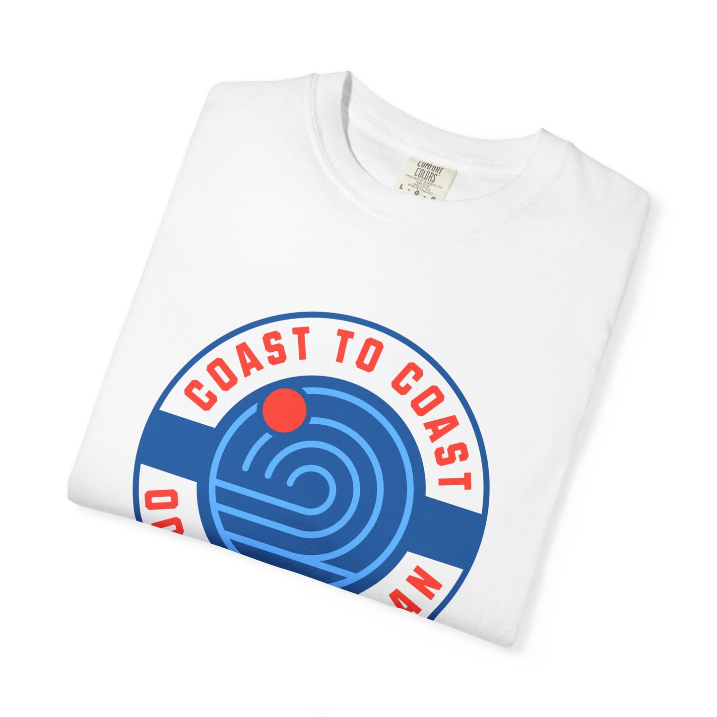 Coast to Coast Ocean Tee - Garment-Dyed Unisex T-Shirt, Casual Wear, Travel Apparel, Summer Fun, Unique Gift